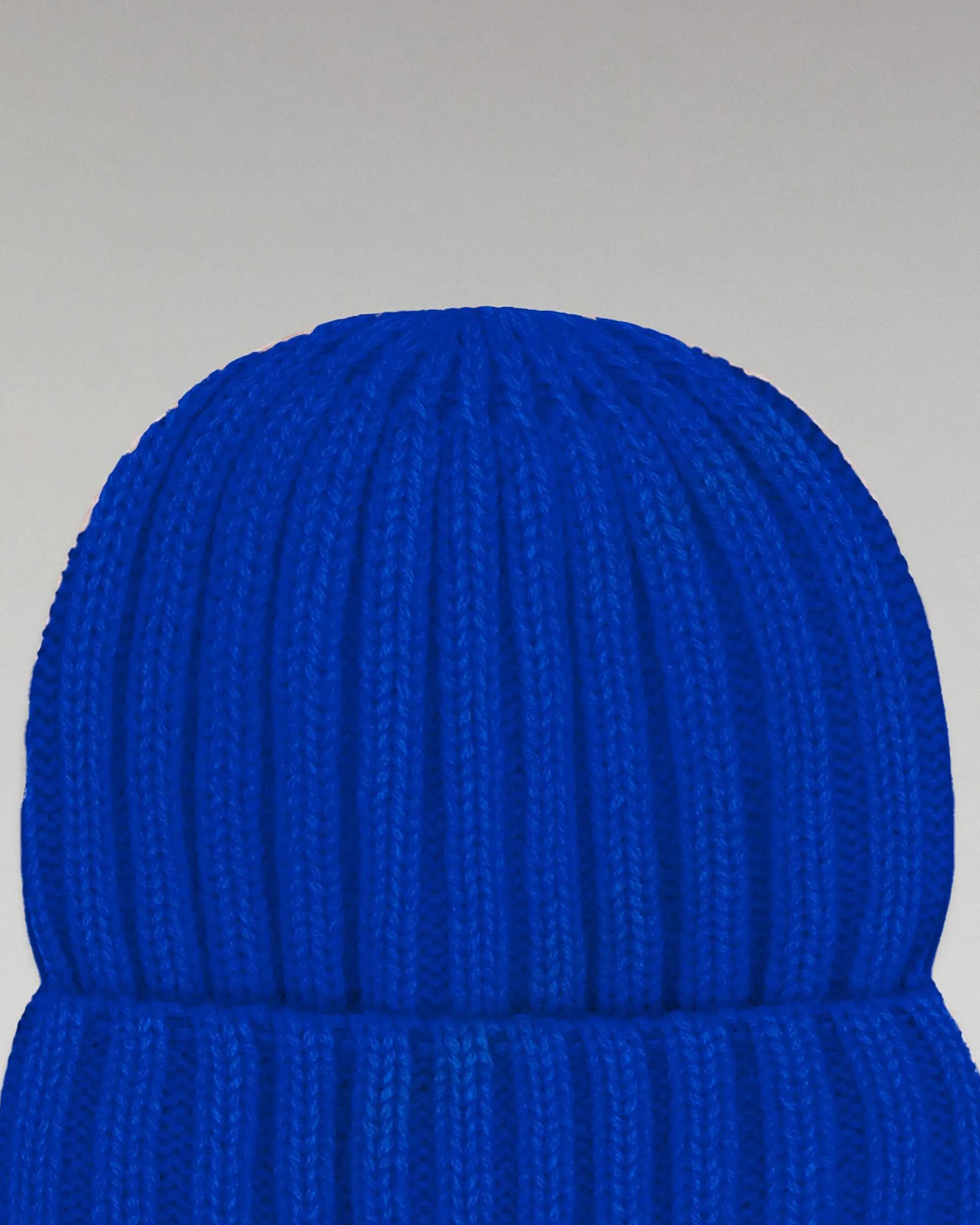 New FROM FUTURE Bonnet A Revers A Cotes Pop Blue