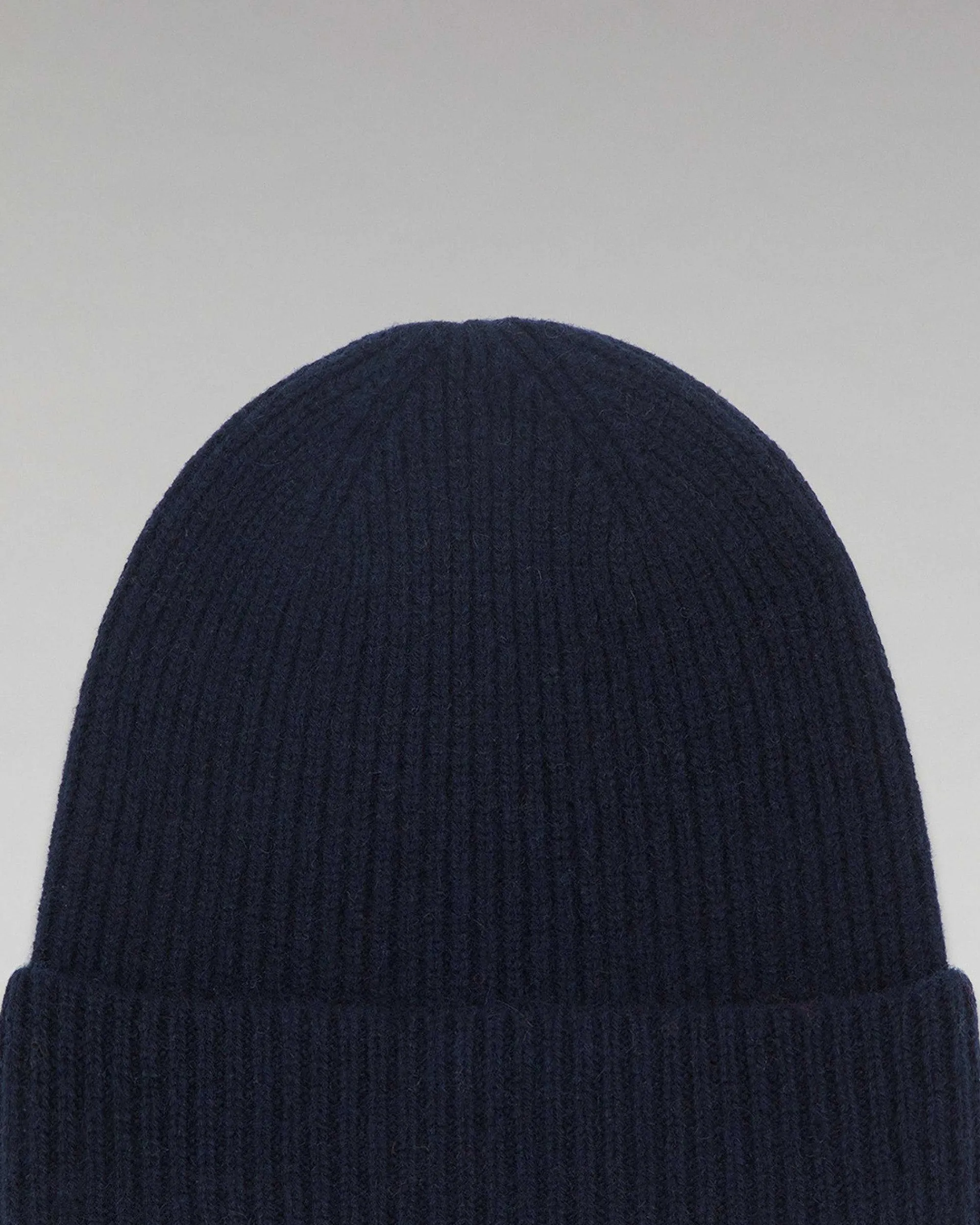 Best FROM FUTURE Bonnet A Revers A Petites Cotes Navy