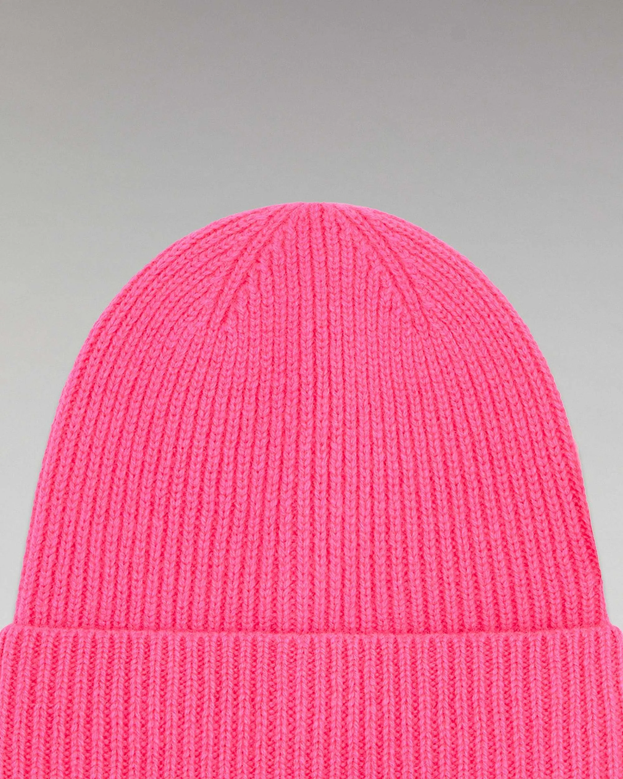 Fashion FROM FUTURE Bonnet A Revers A Petites Cotes Holiday Pink