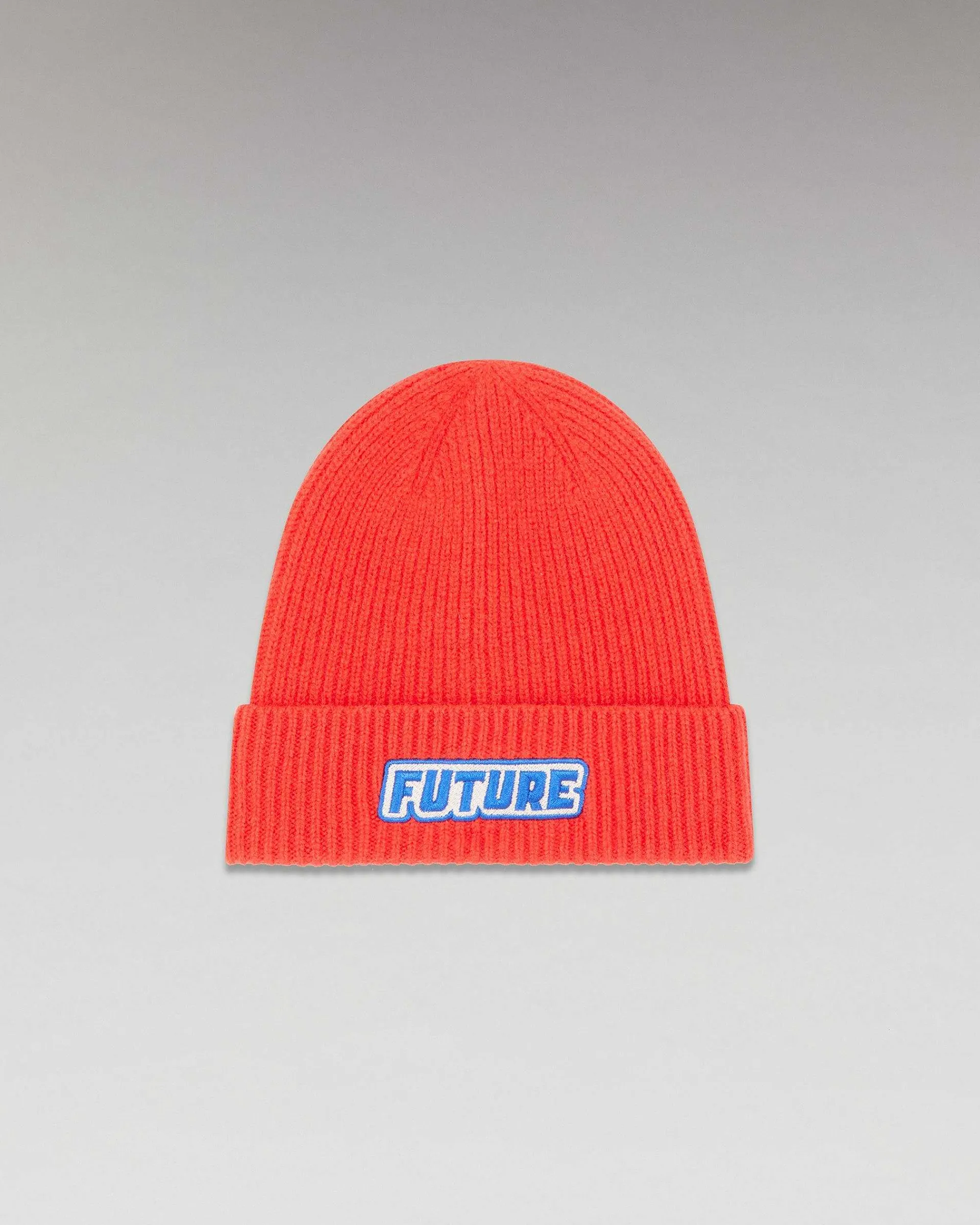 New FROM FUTURE Bonnet A Revers Broderie Future Rouge Vif