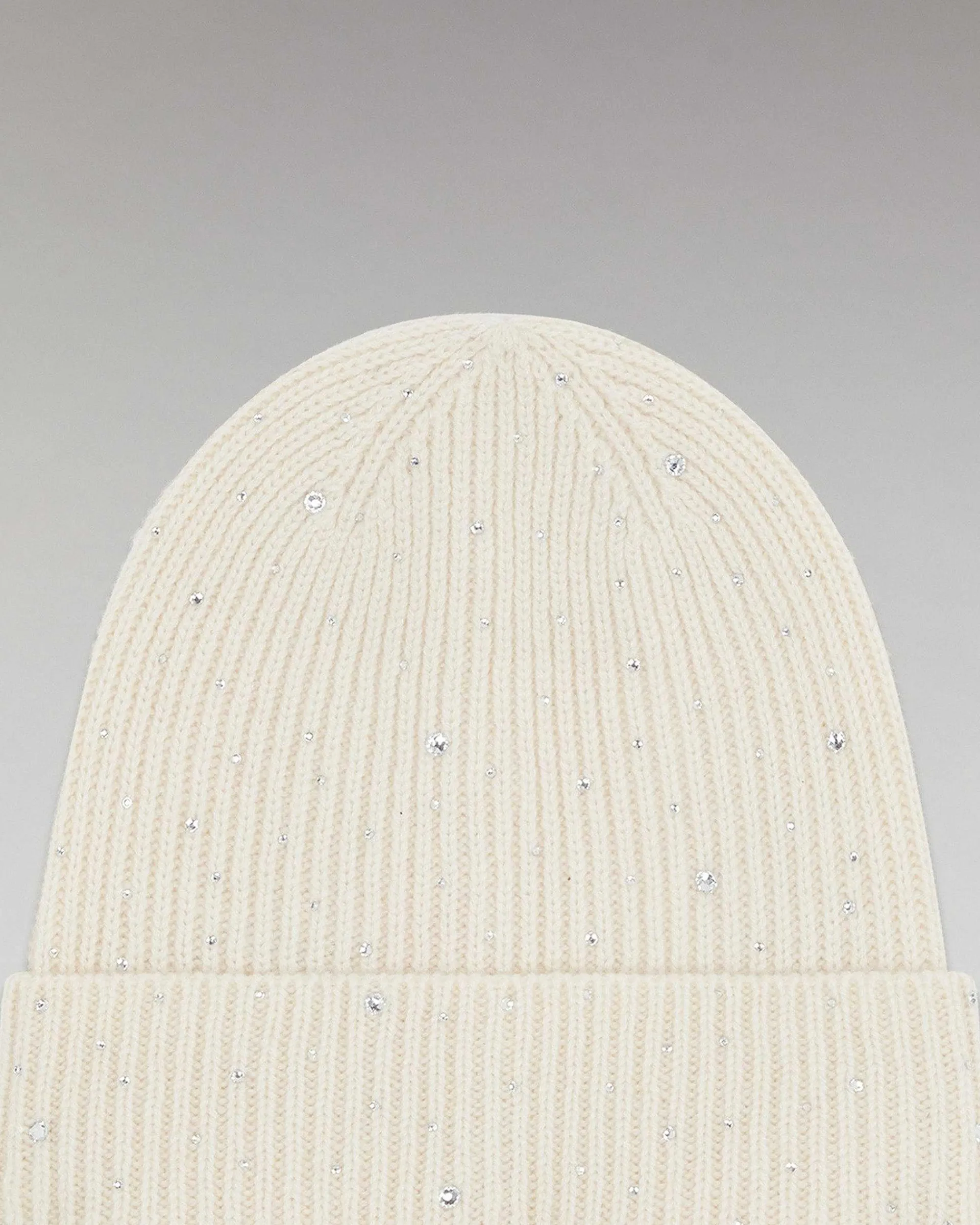 Best Sale FROM FUTURE Bonnet A Revers Strass Ecru