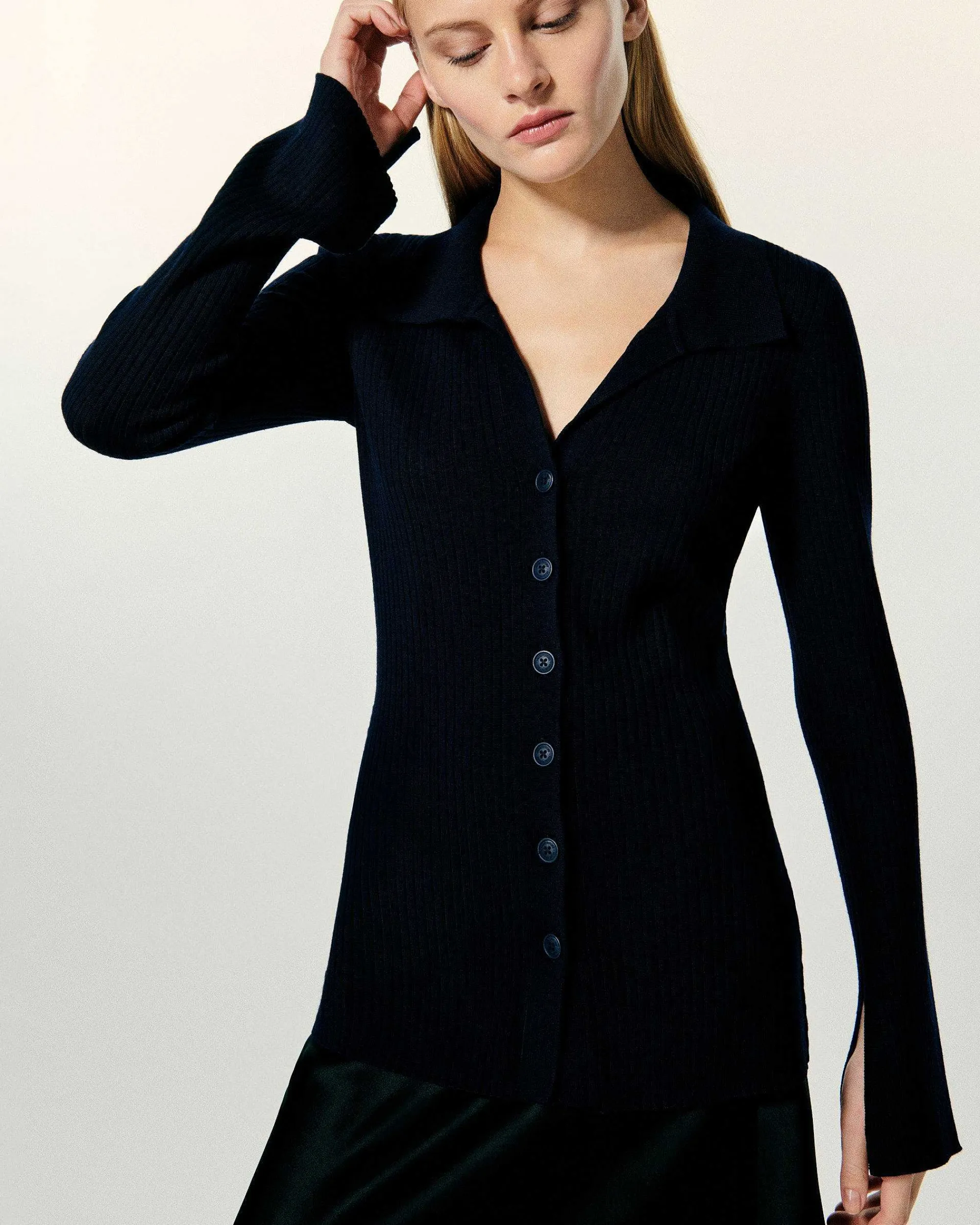 Hot FROM FUTURE Cardigan Long Navy