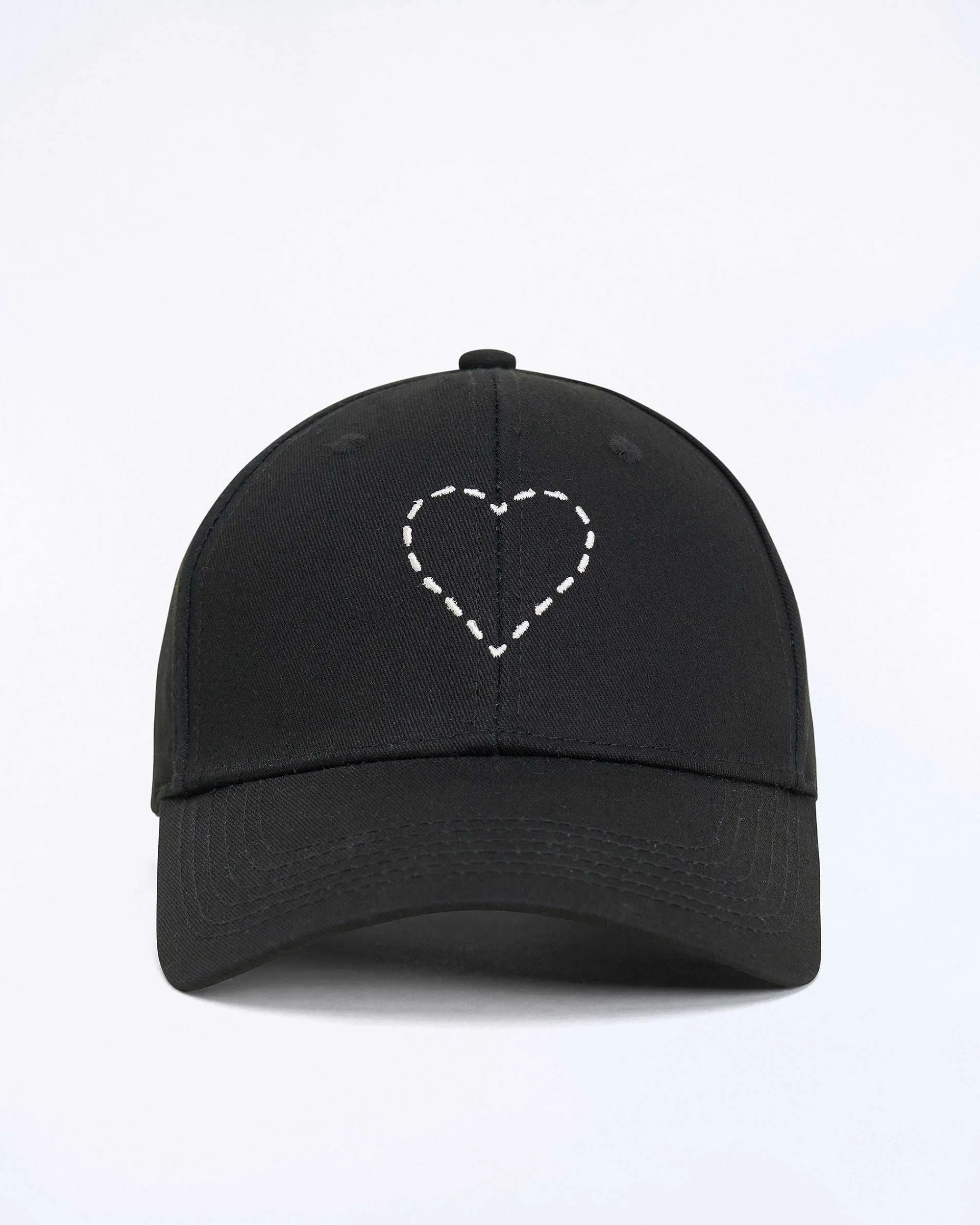 Cheap FROM FUTURE Casquette A Visiere Courbee Coeur Noir