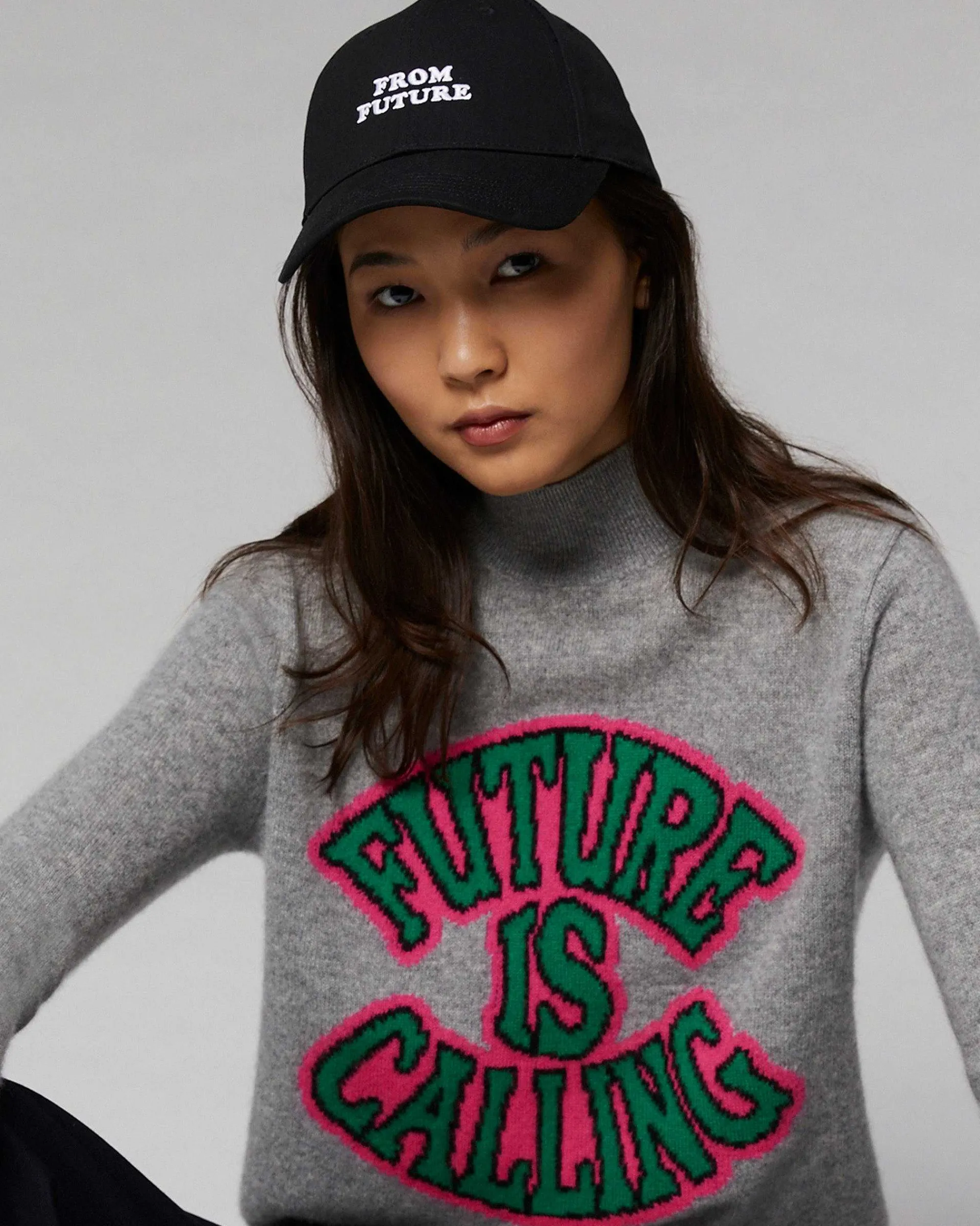 Best FROM FUTURE Casquette A Visiere Courbee Logo Noir