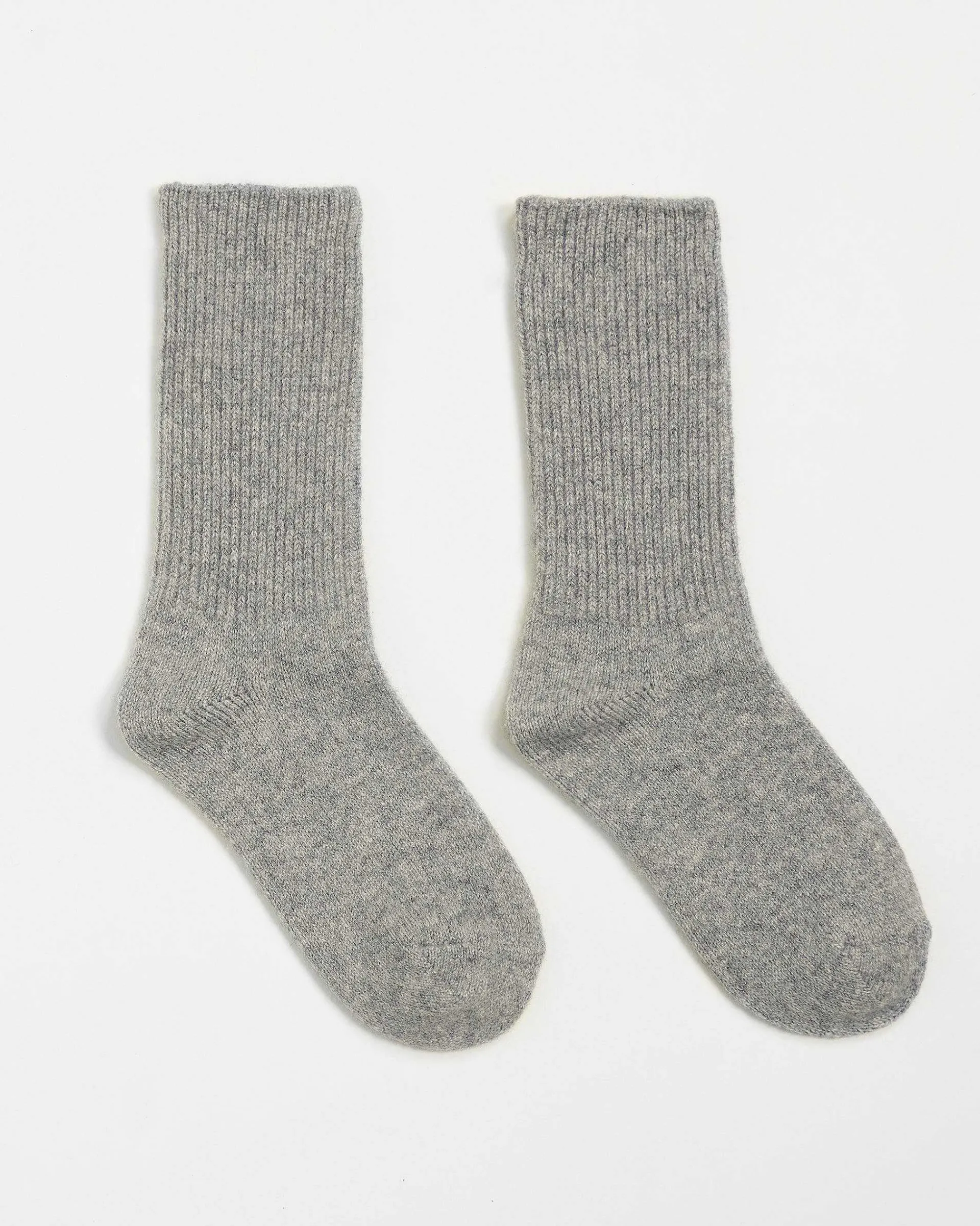 Outlet FROM FUTURE Chaussettes Mi-Hautes A Cotes Gris Chine Fonce