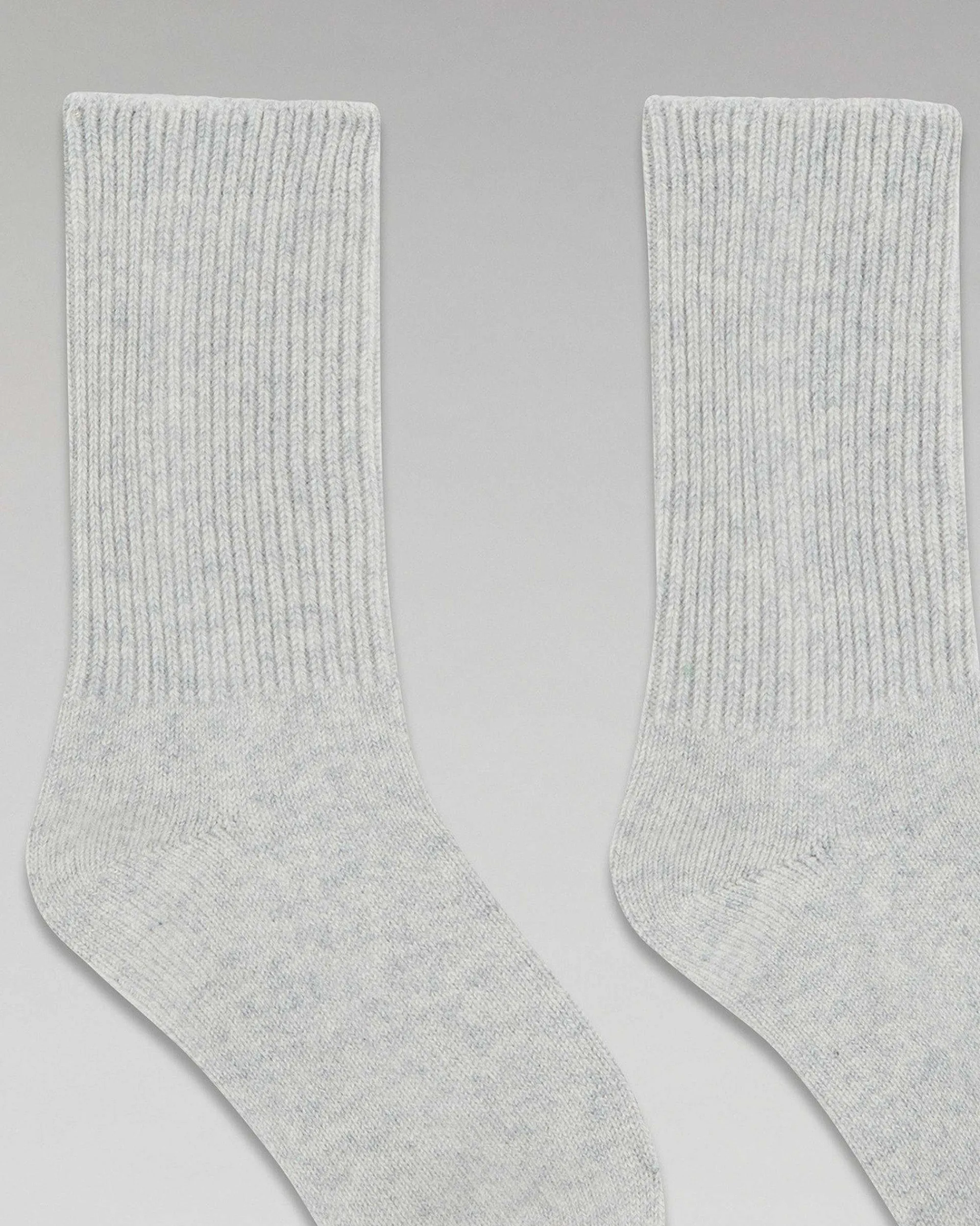 Flash Sale FROM FUTURE Chaussettes Mi-Hautes A Cotes Gris Chine Clair