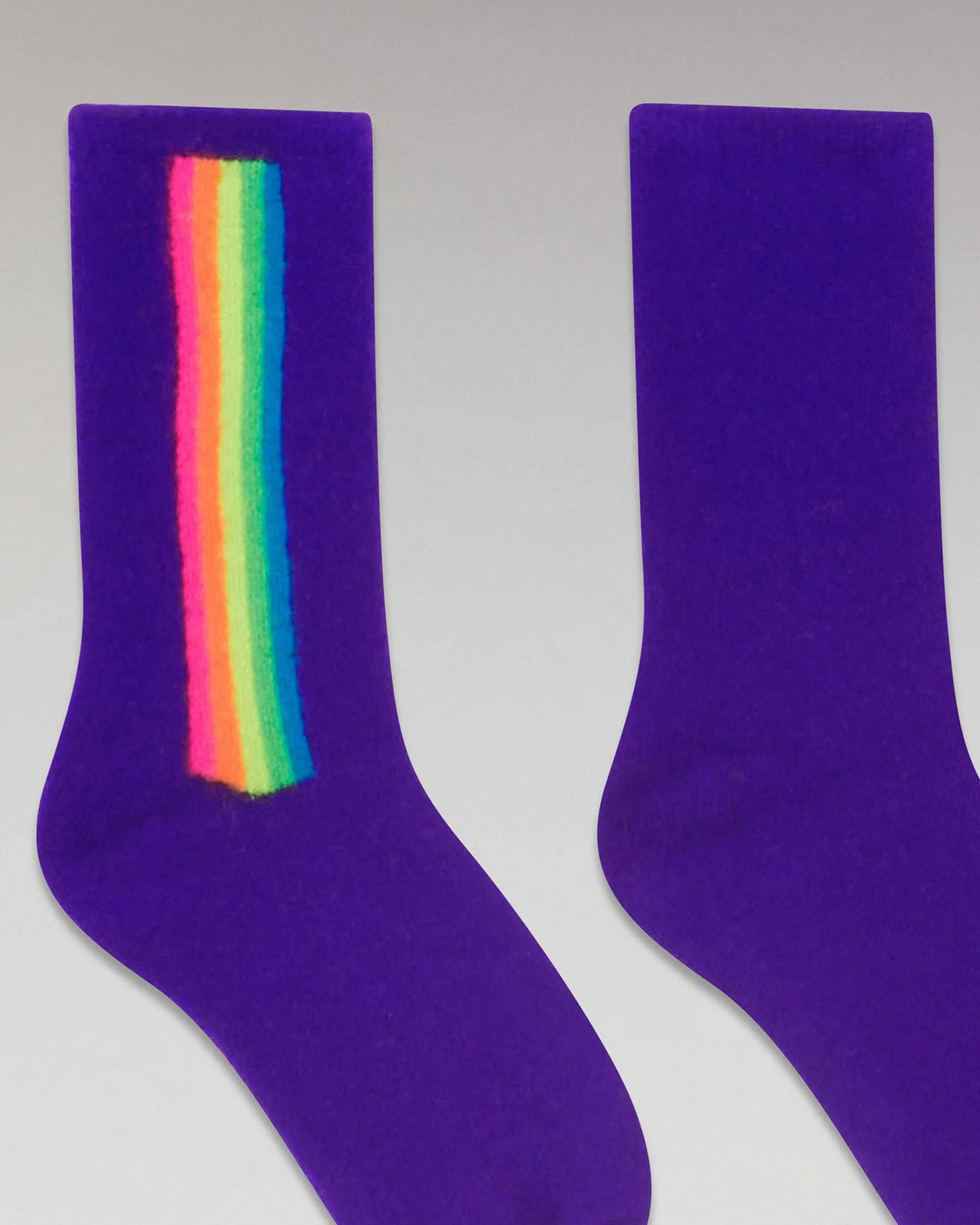 Best FROM FUTURE Chaussettes Mi-Hautes Bandes Multicolore Winter Purple