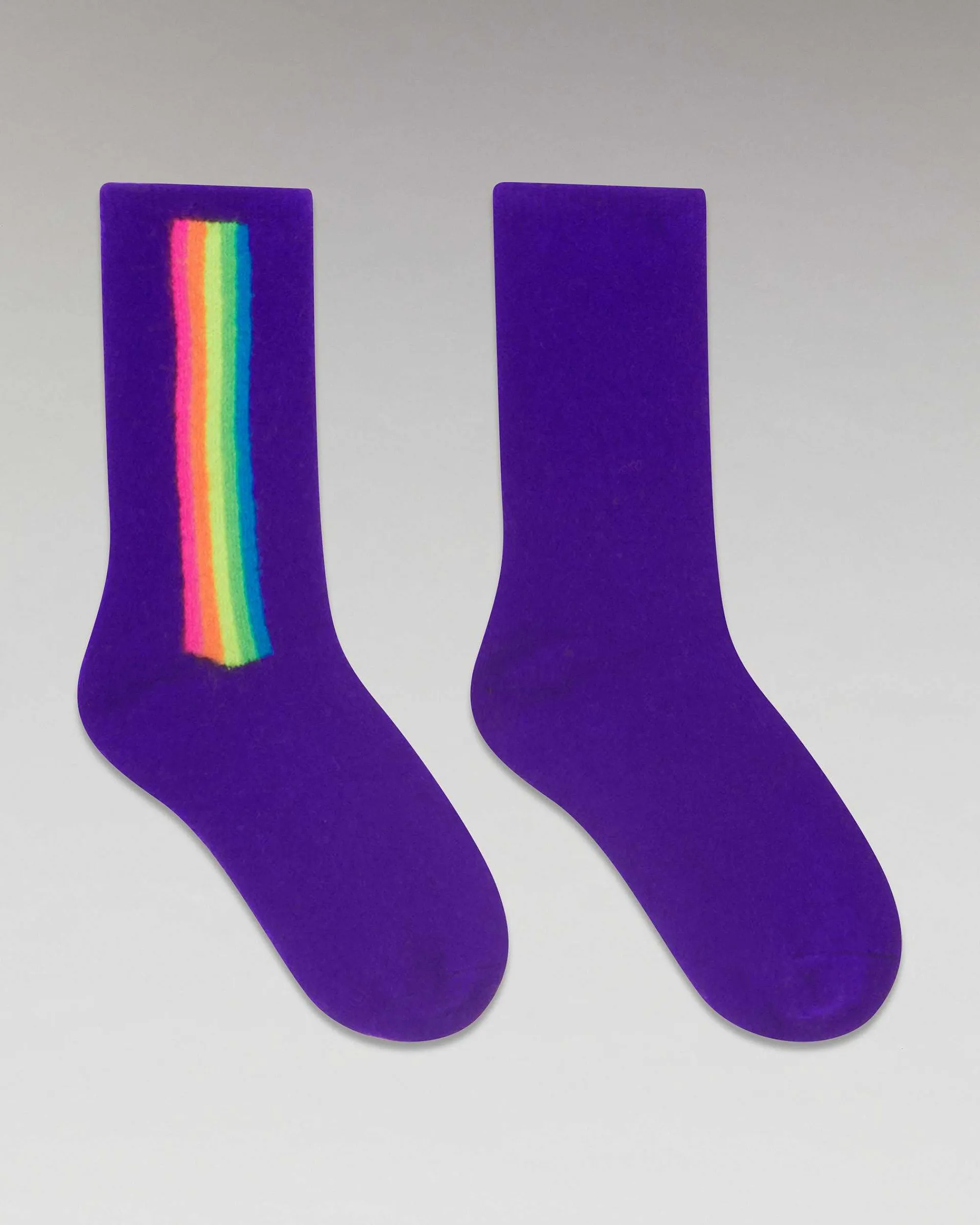 Best FROM FUTURE Chaussettes Mi-Hautes Bandes Multicolore Winter Purple