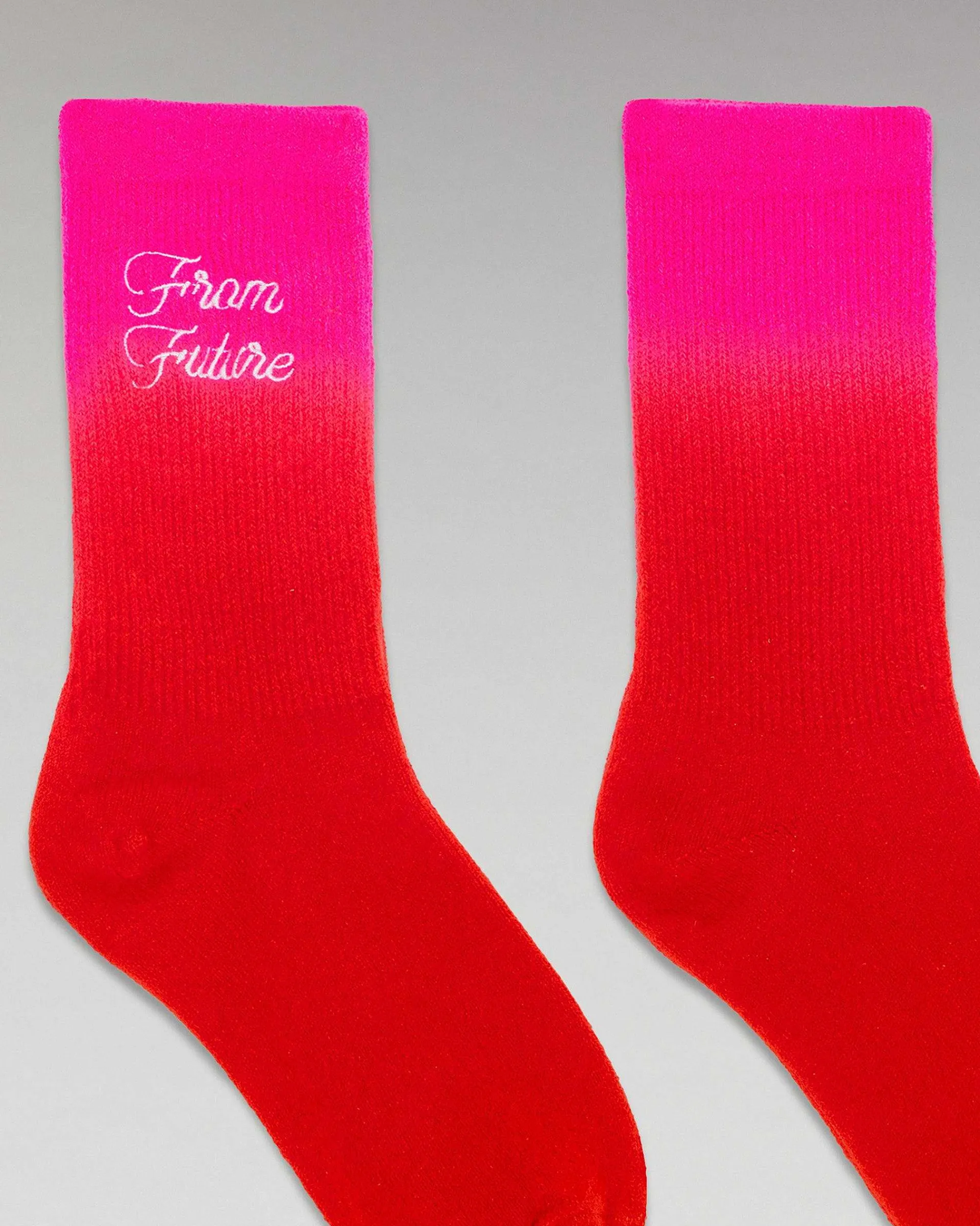 Discount FROM FUTURE Chaussettes Mi-Hautes Dip Dye Rouge Vif