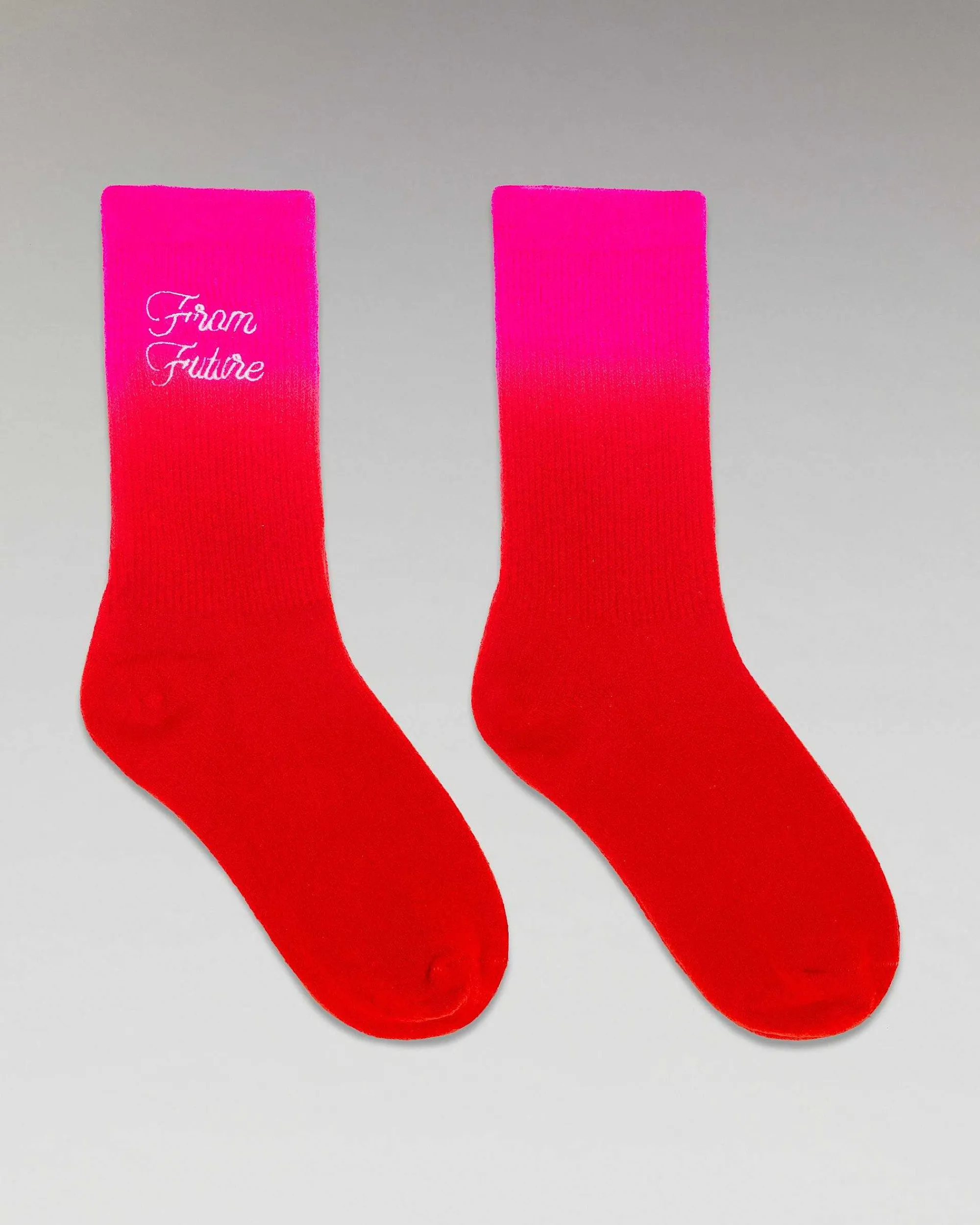 Discount FROM FUTURE Chaussettes Mi-Hautes Dip Dye Rouge Vif