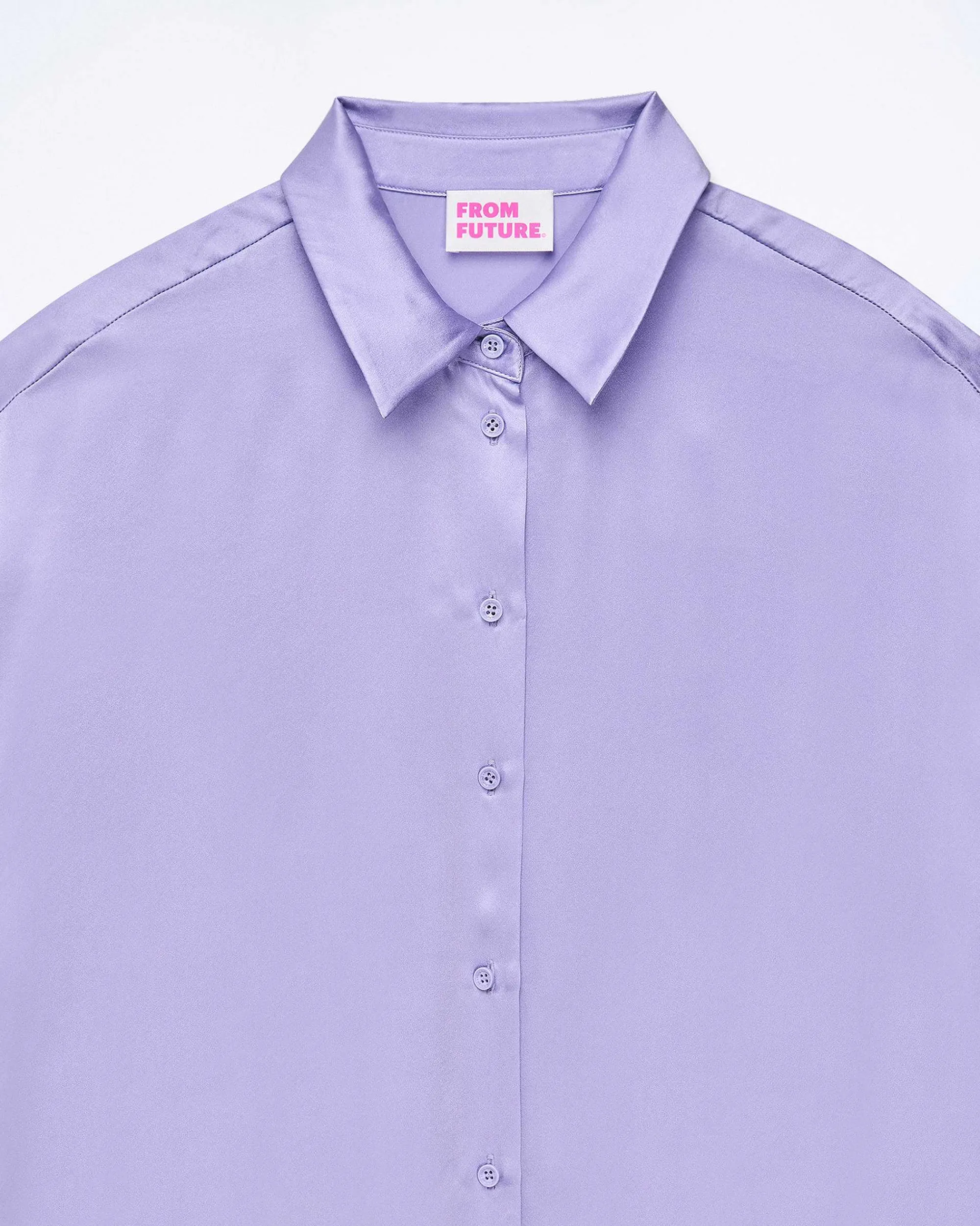 New FROM FUTURE Chemise Manches Longues Lilas