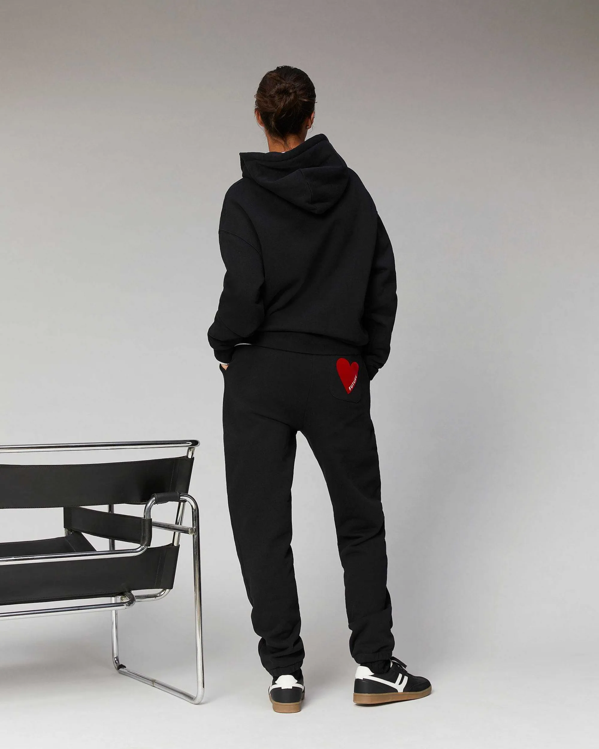 Online FROM FUTURE Jogging Droit Coeur Noir