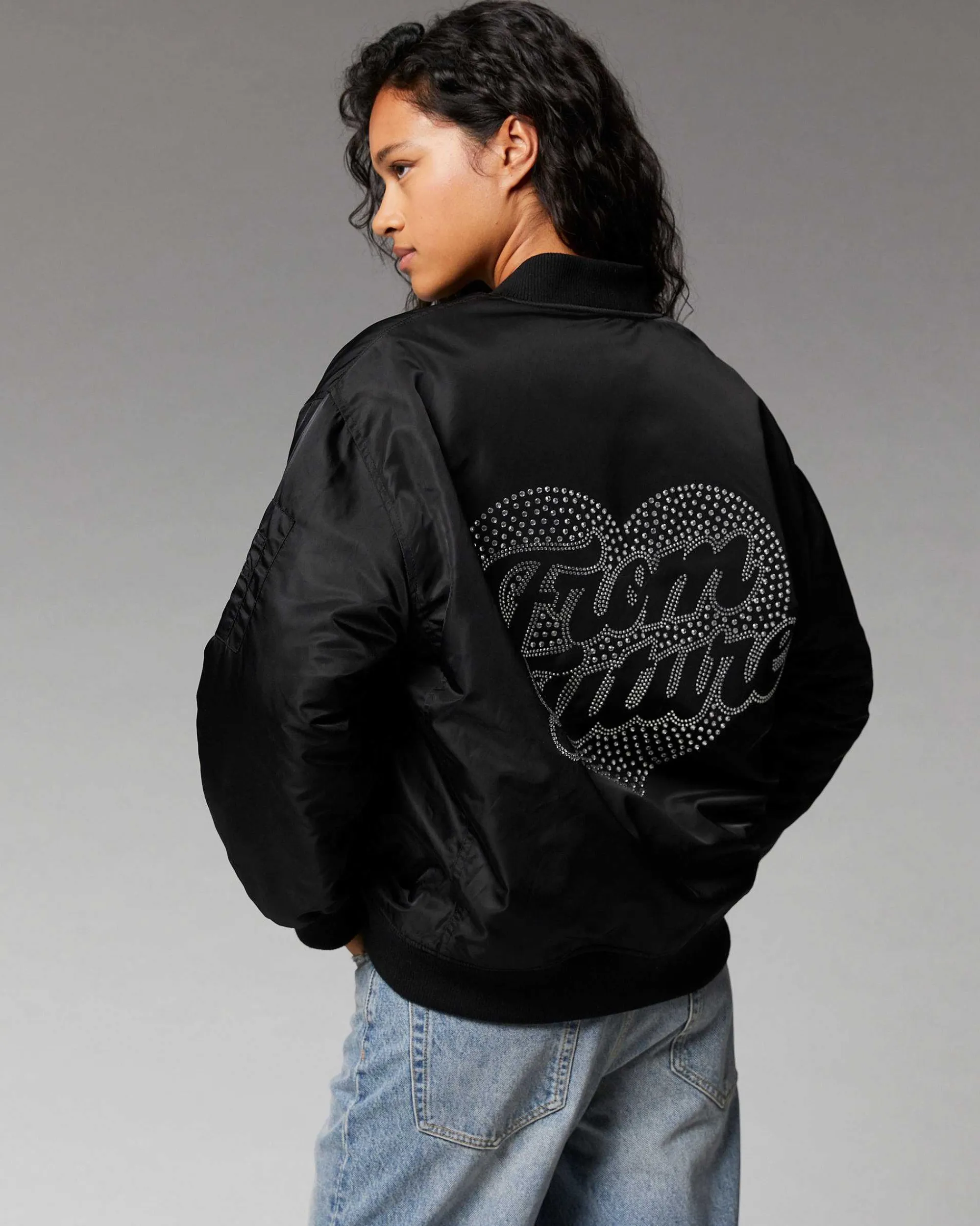 Store FROM FUTURE Outerwear Veste Bombers Future Strass Noir