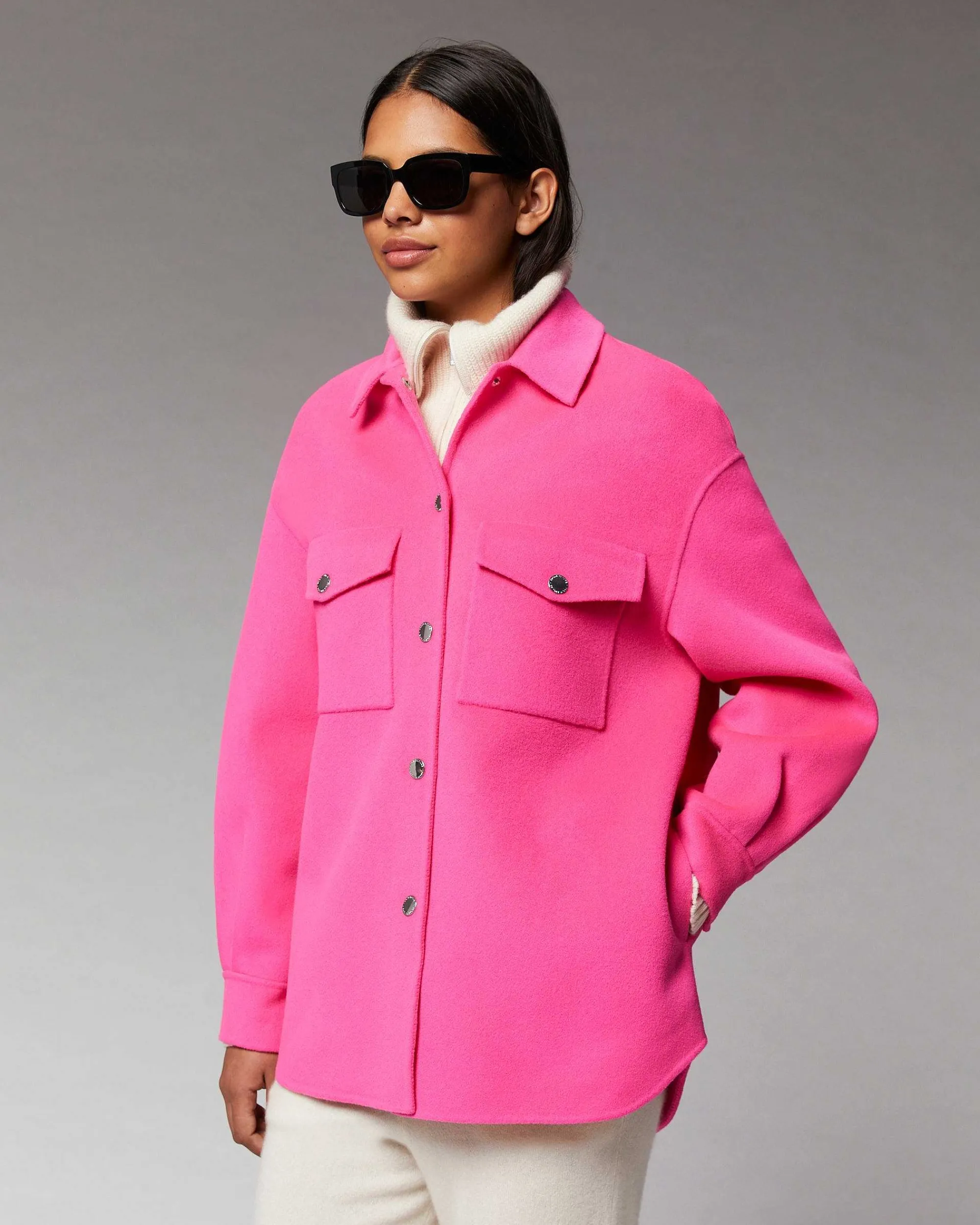 Sale FROM FUTURE Outerwear Veste Double Face Flash Pink