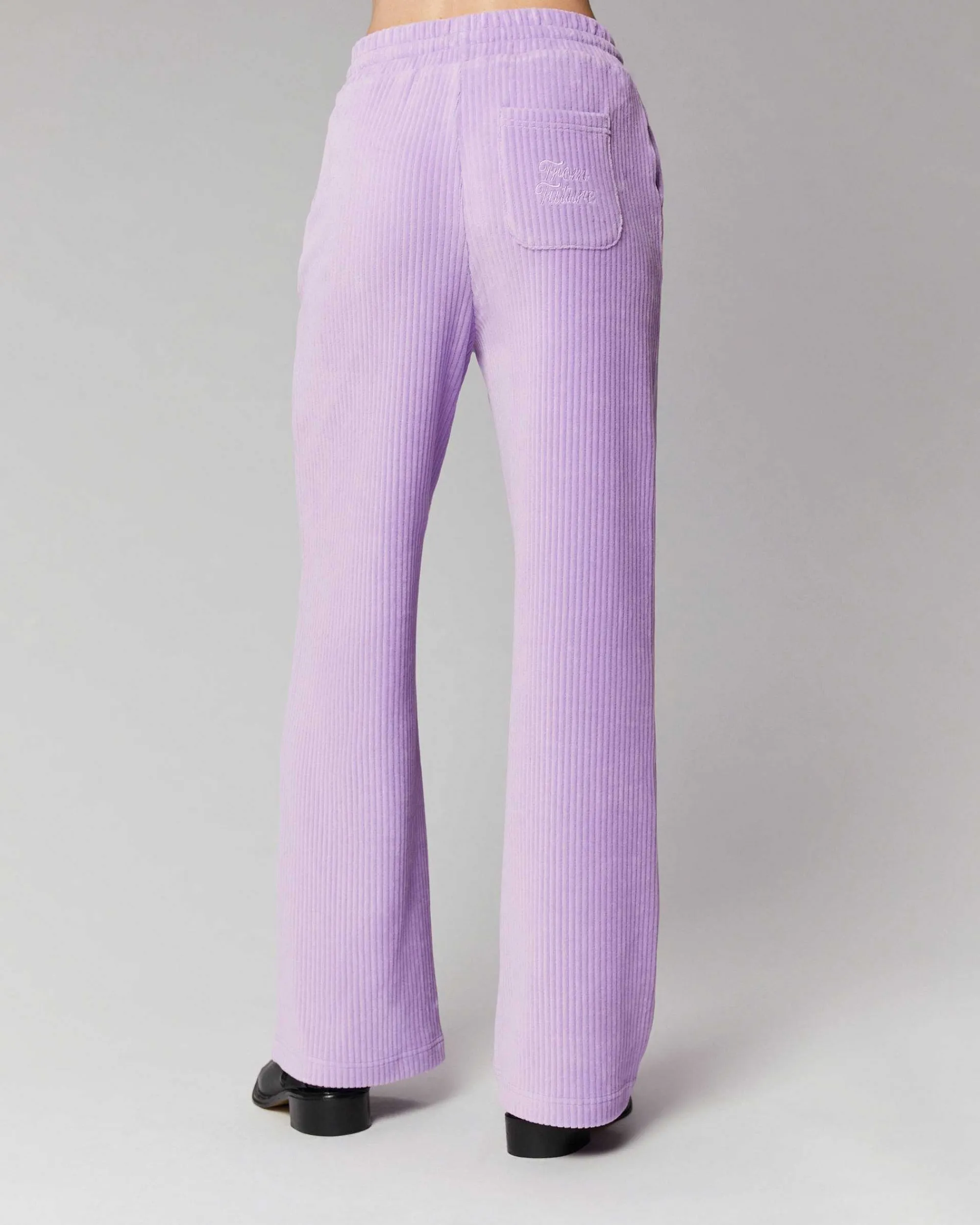 Sale FROM FUTURE Pantalon Large Velours Holiday Lilac