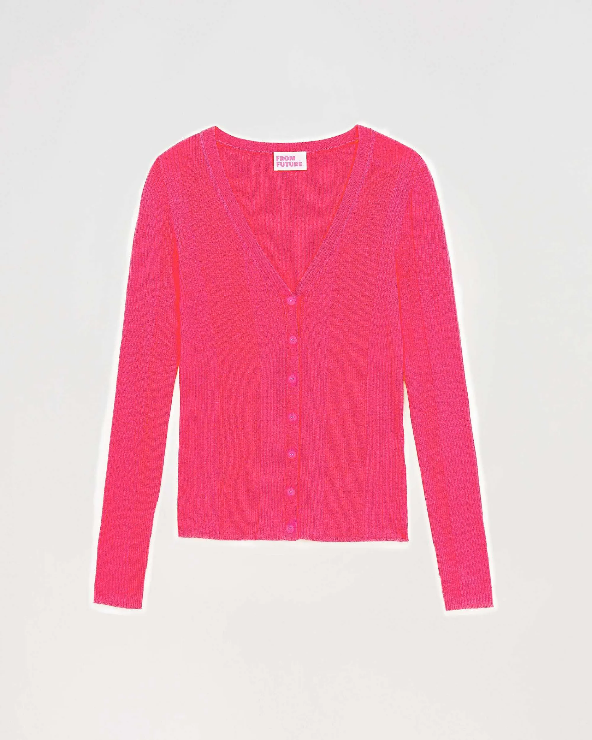 Store FROM FUTURE Pull Cardigan A Cotes Winter Fuschia