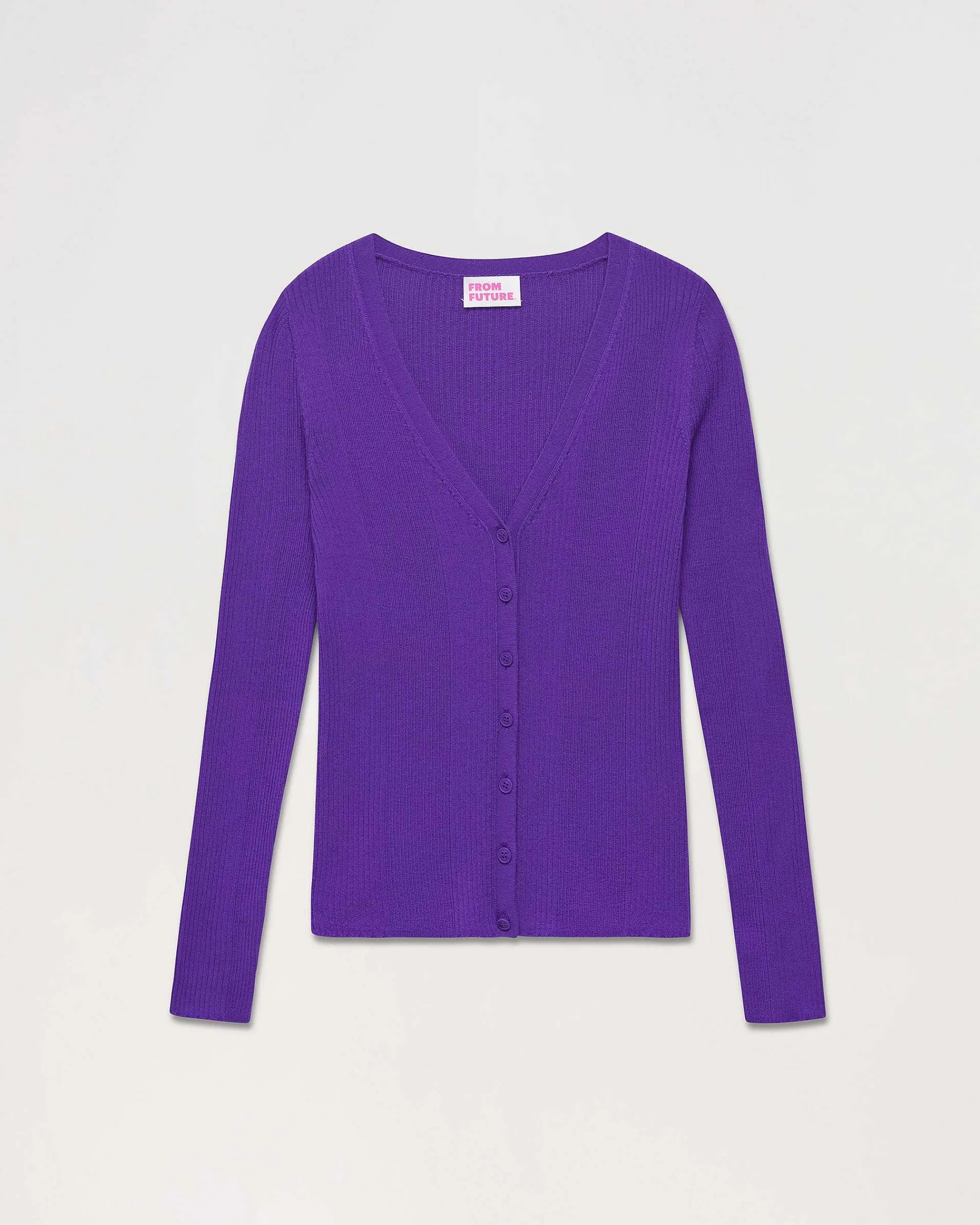 Flash Sale FROM FUTURE Pull Cardigan A Cotes Violet Fluo