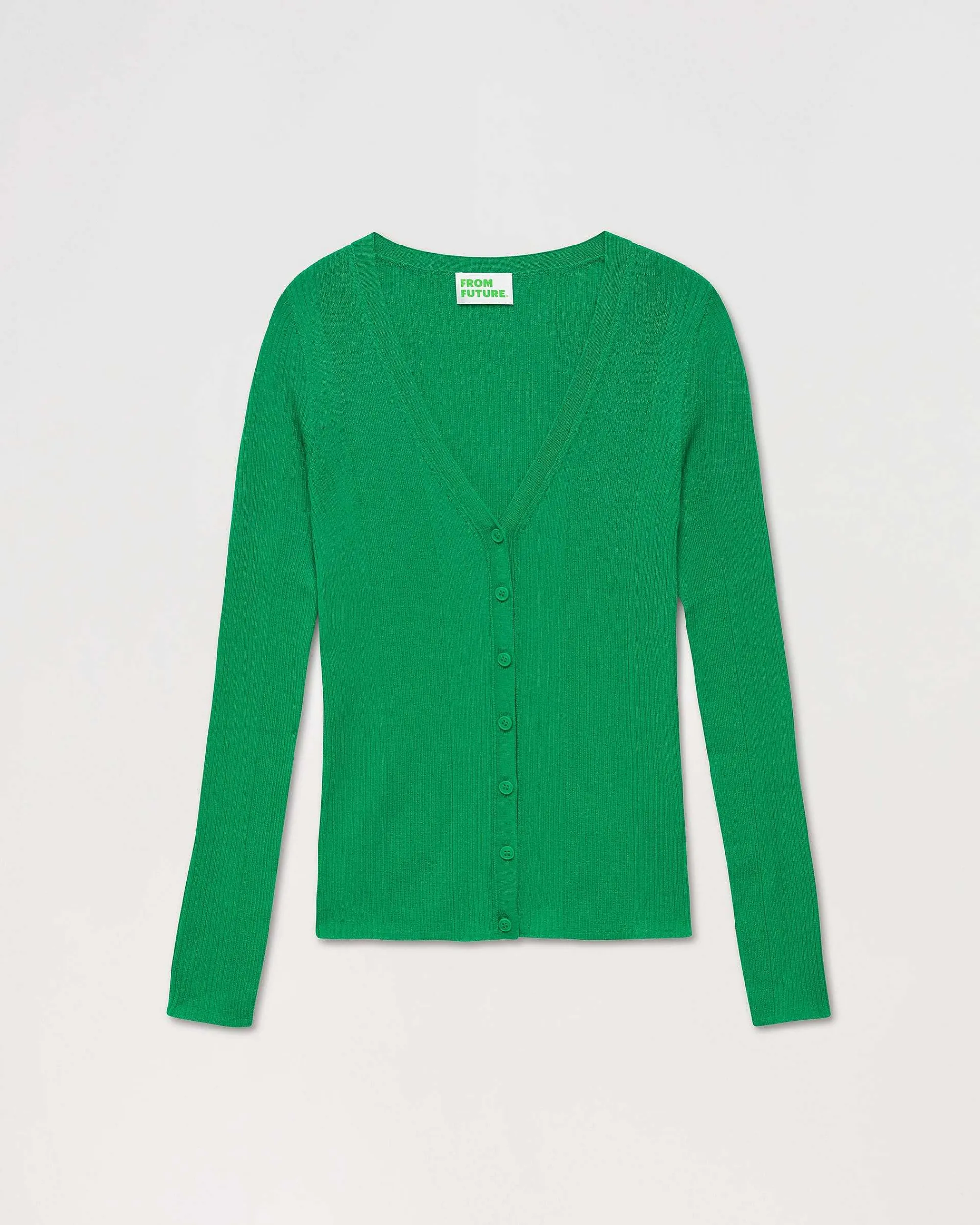 Sale FROM FUTURE Pull Cardigan A Cotes Summer Green