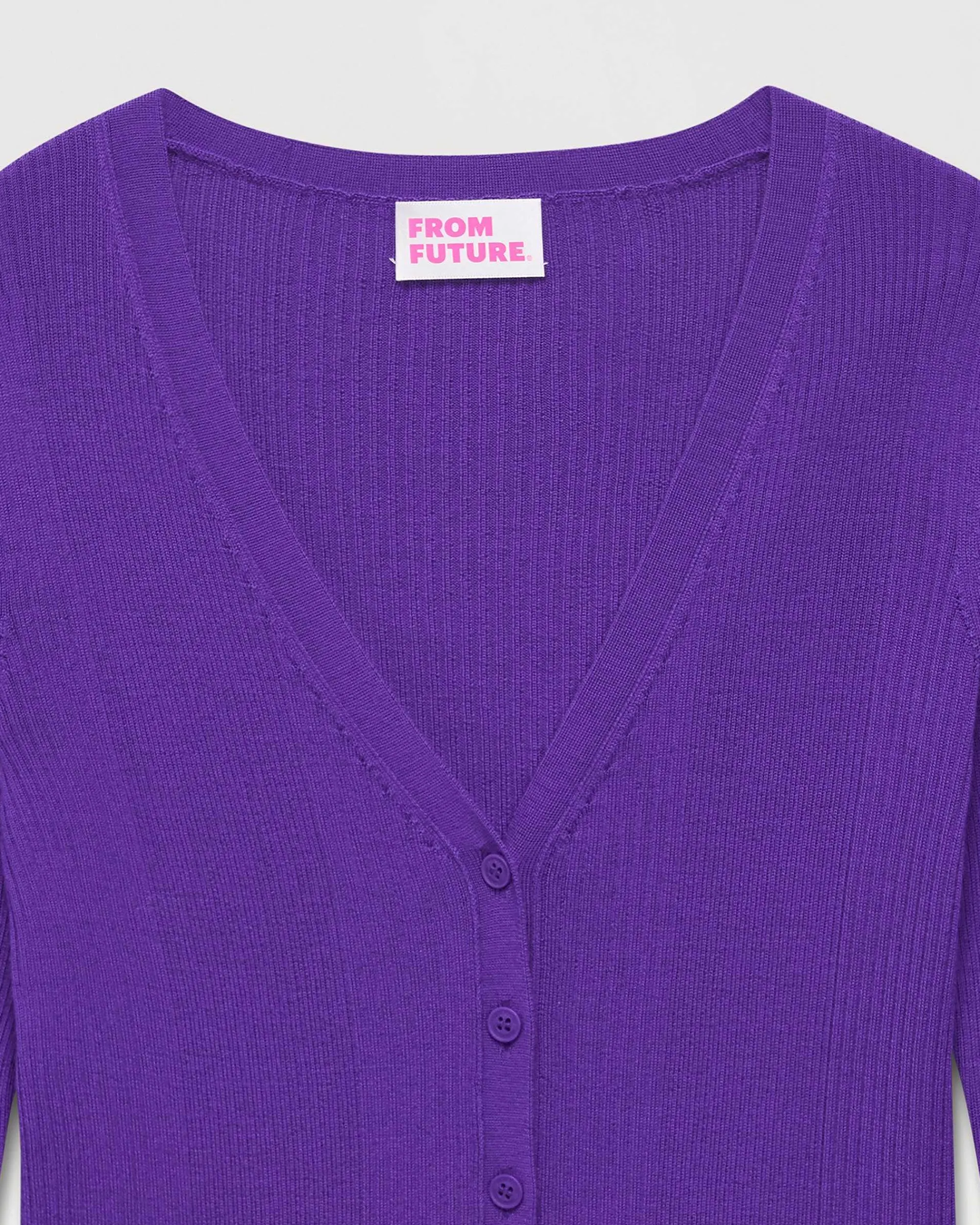 Flash Sale FROM FUTURE Pull Cardigan A Cotes Violet Fluo