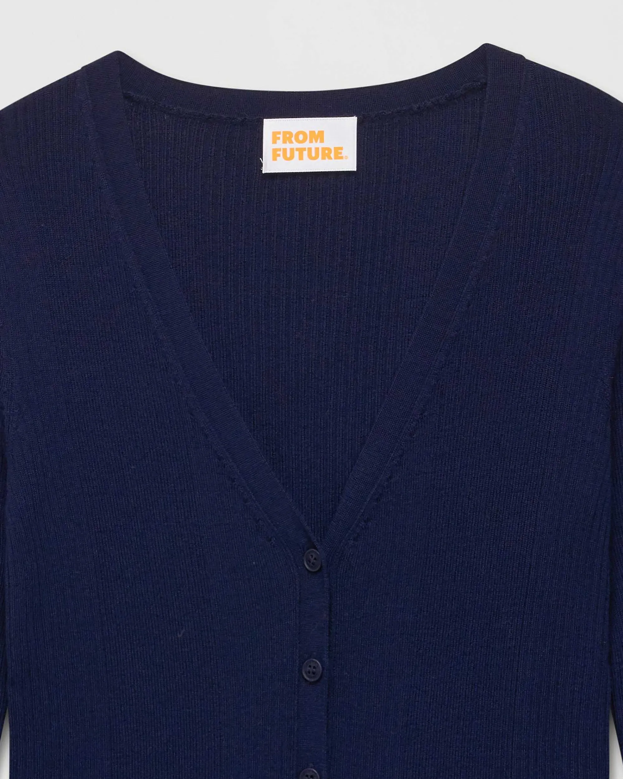 Fashion FROM FUTURE Pull Cardigan A Cotes Navy