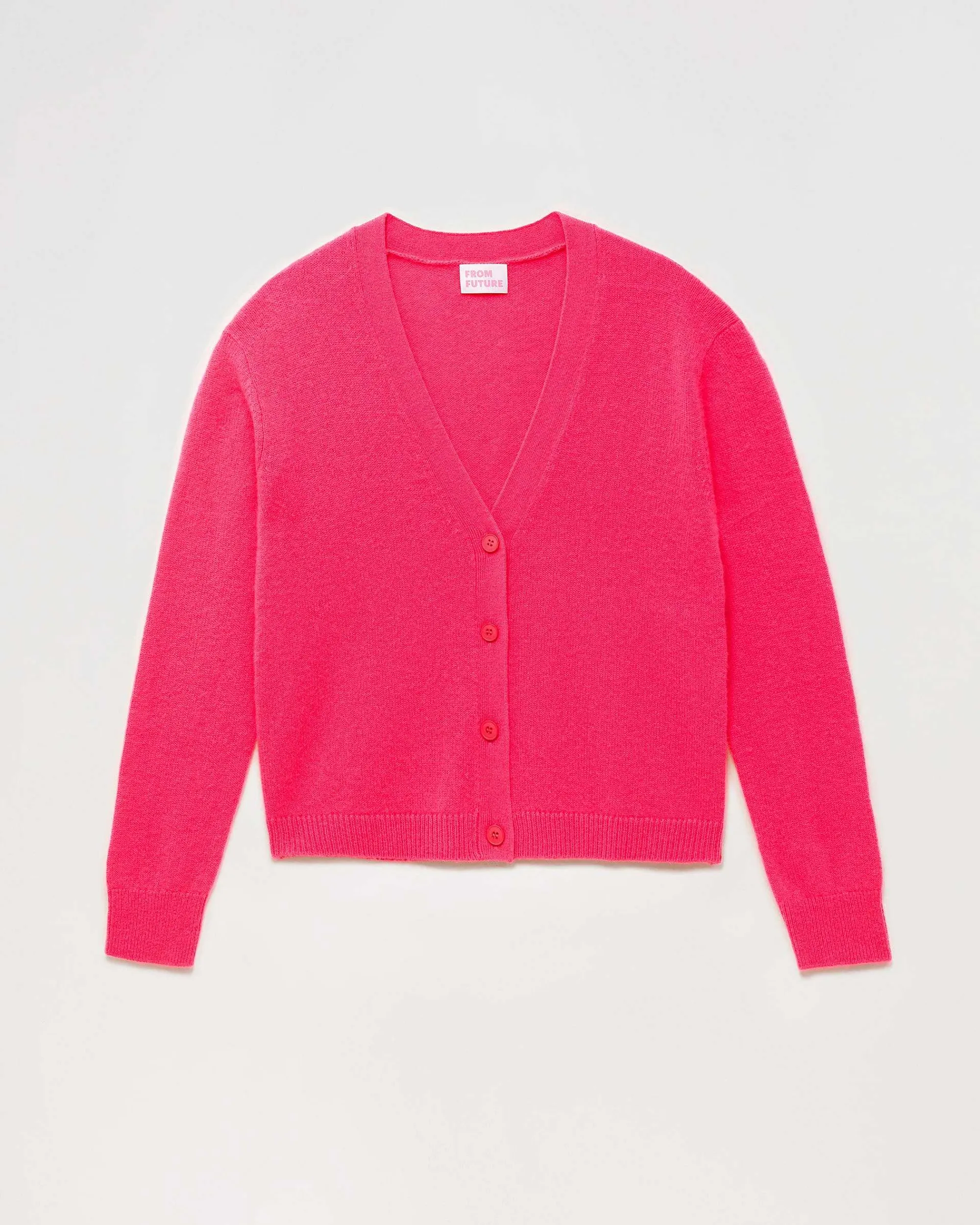 Cheap FROM FUTURE Pull Cardigan Basique Leger Winter Fuschia