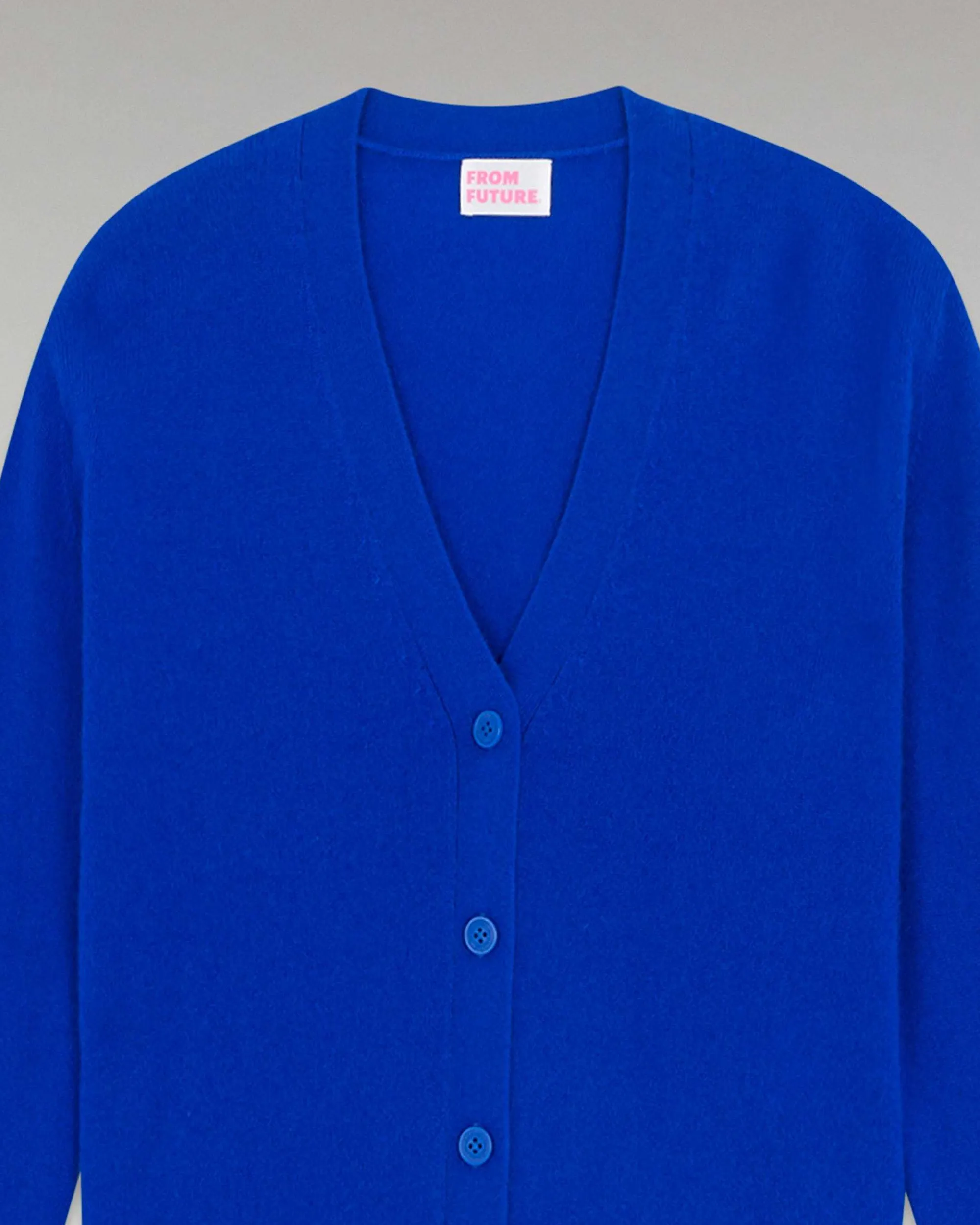 Best Sale FROM FUTURE Pull Cardigan Basique Leger Pop Blue