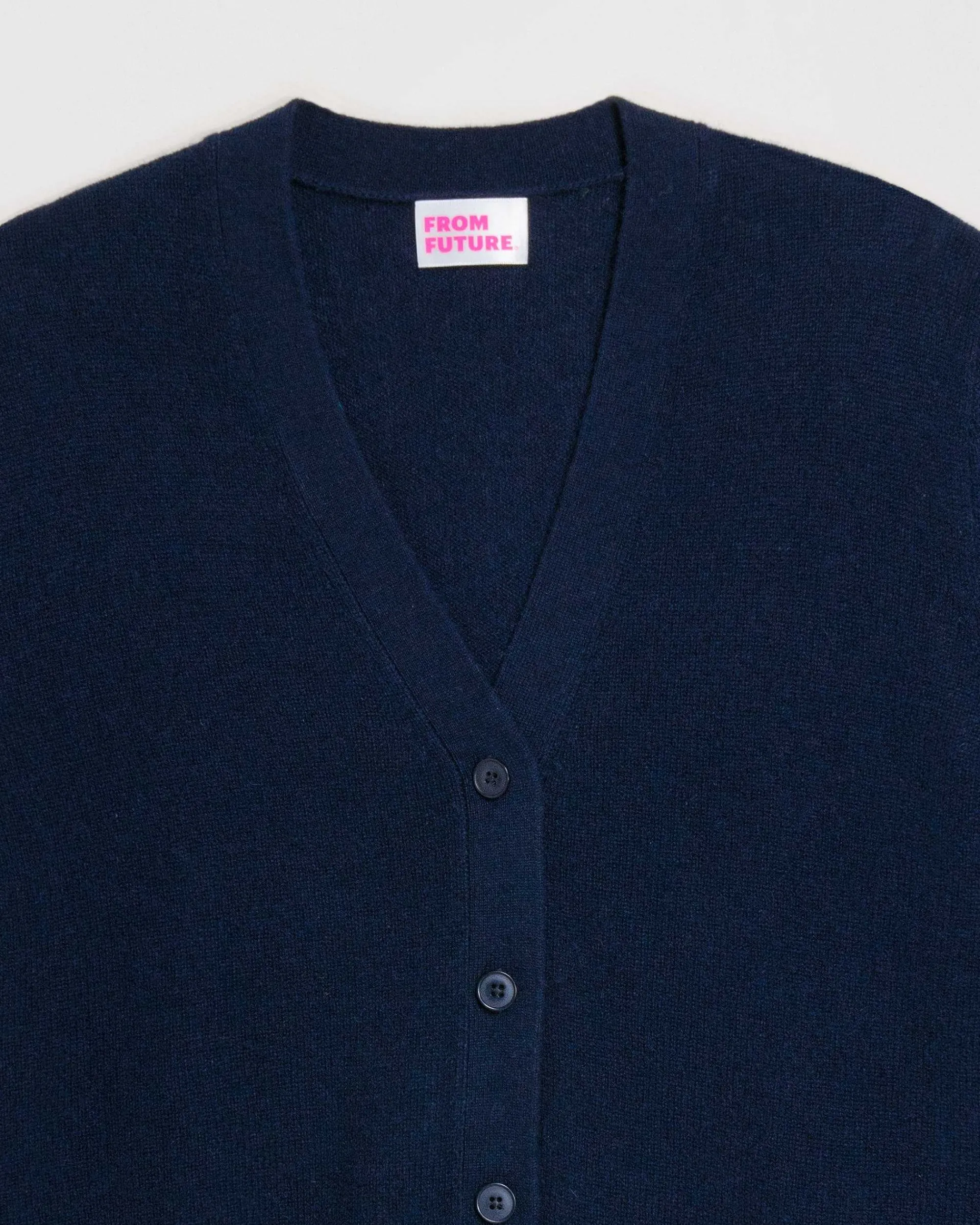 Cheap FROM FUTURE Pull Cardigan Basique Leger Navy