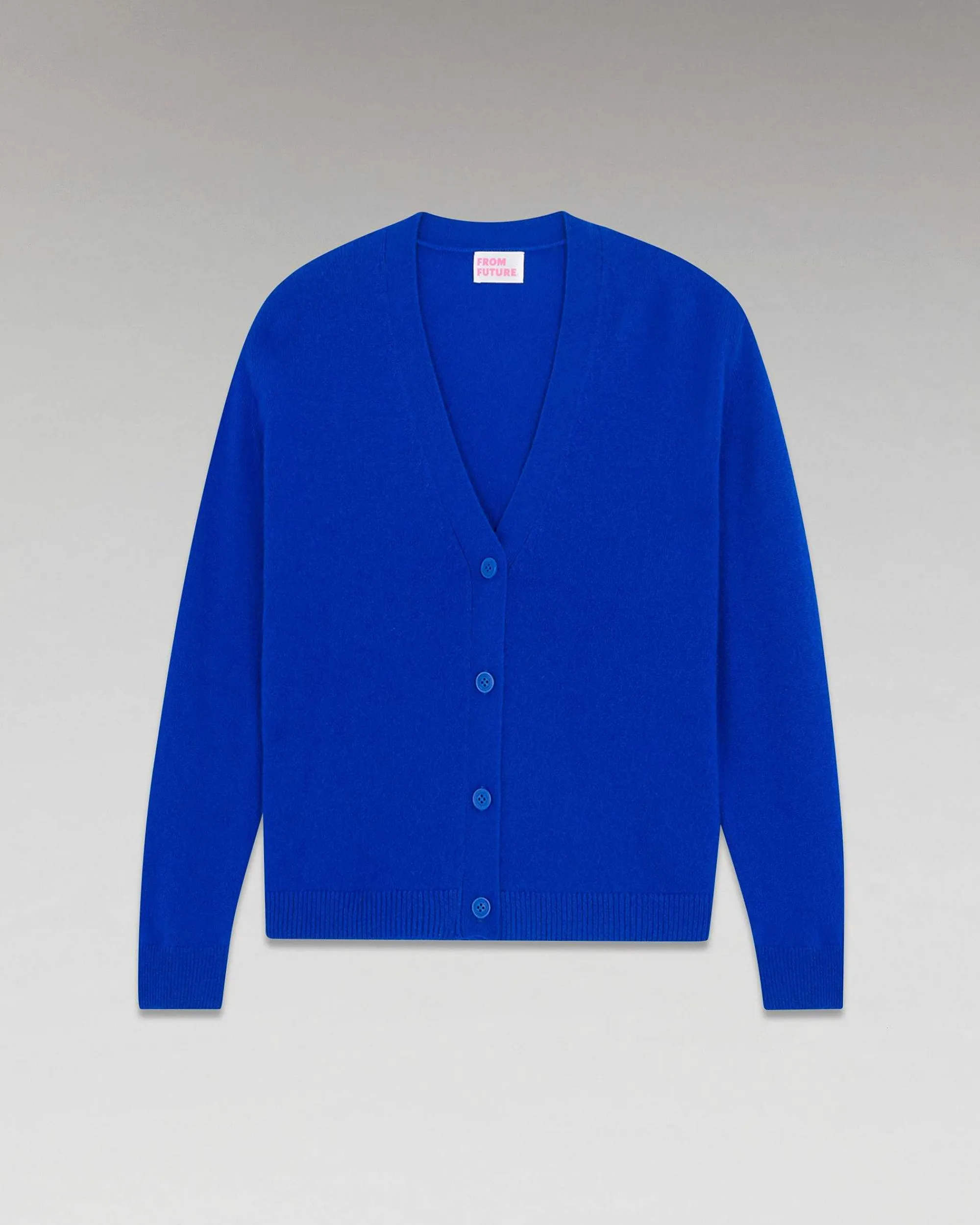 Best Sale FROM FUTURE Pull Cardigan Basique Leger Pop Blue