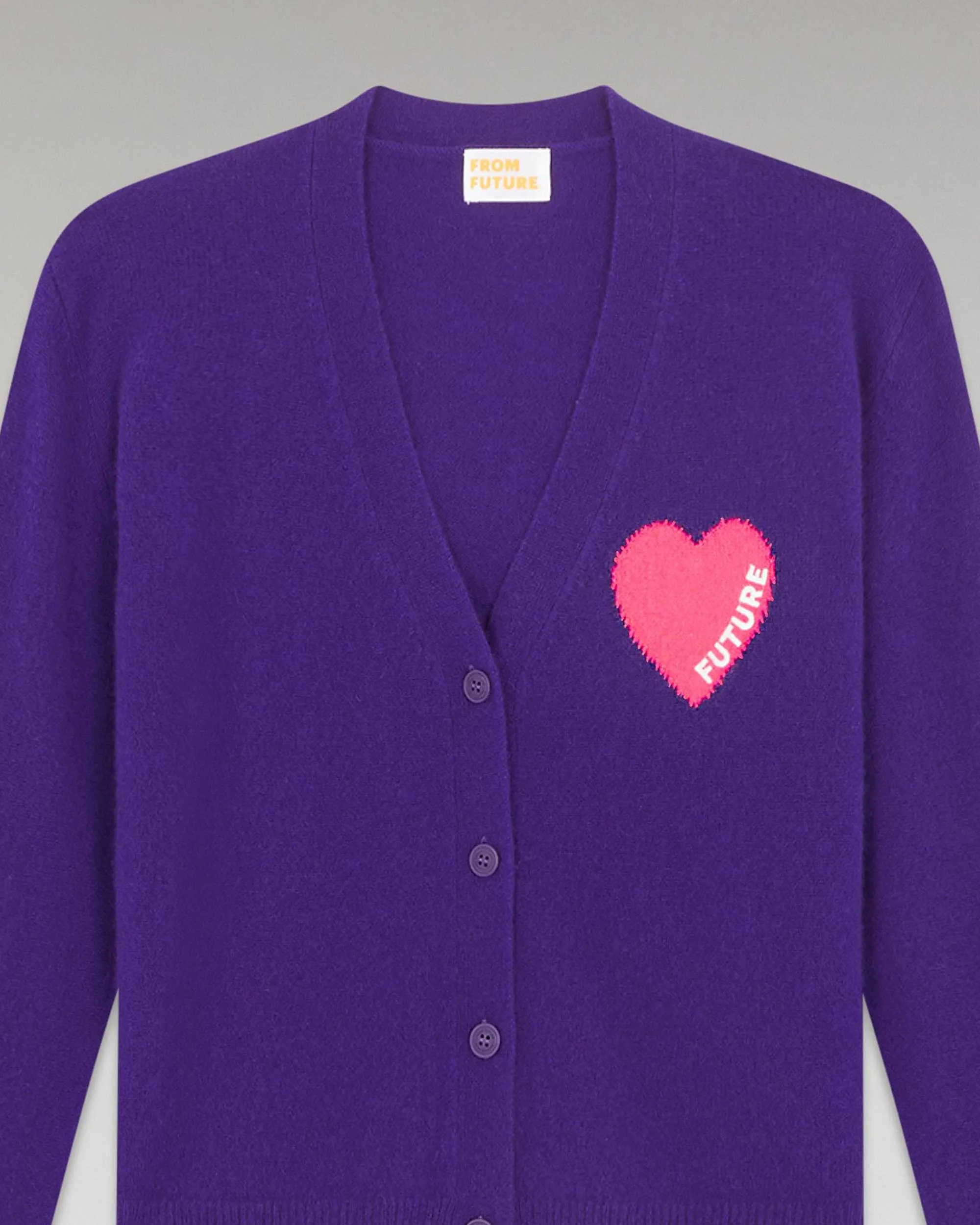 Flash Sale FROM FUTURE Pull Cardigan Coeur Leger Winter Purple