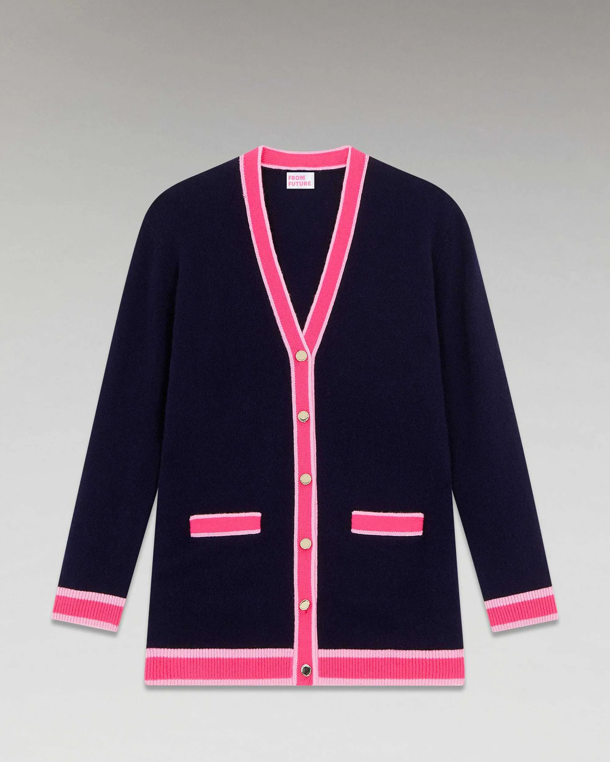 Shop FROM FUTURE Pull Cardigan Leger Navy