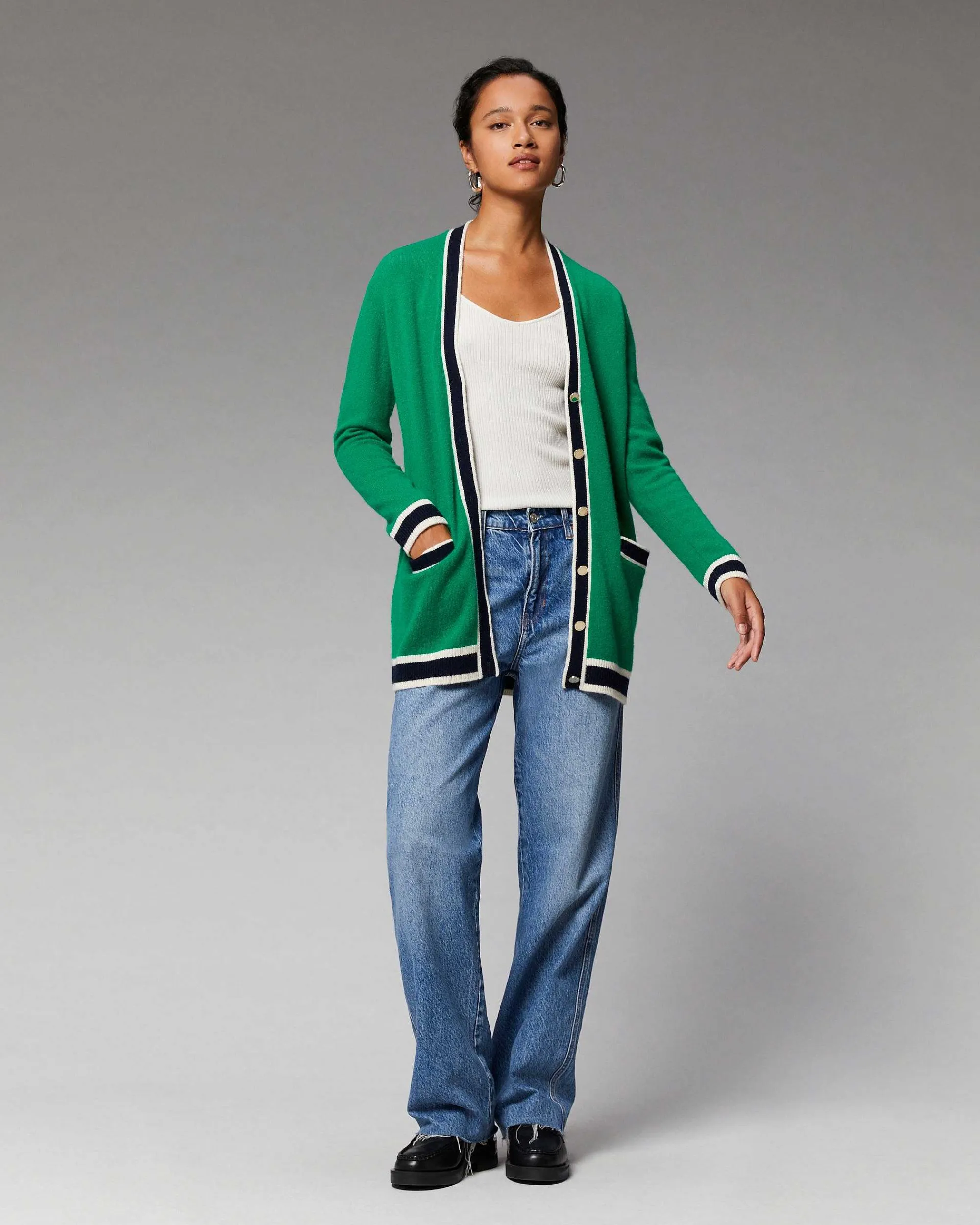 Cheap FROM FUTURE Pull Cardigan Leger Vert Gazon