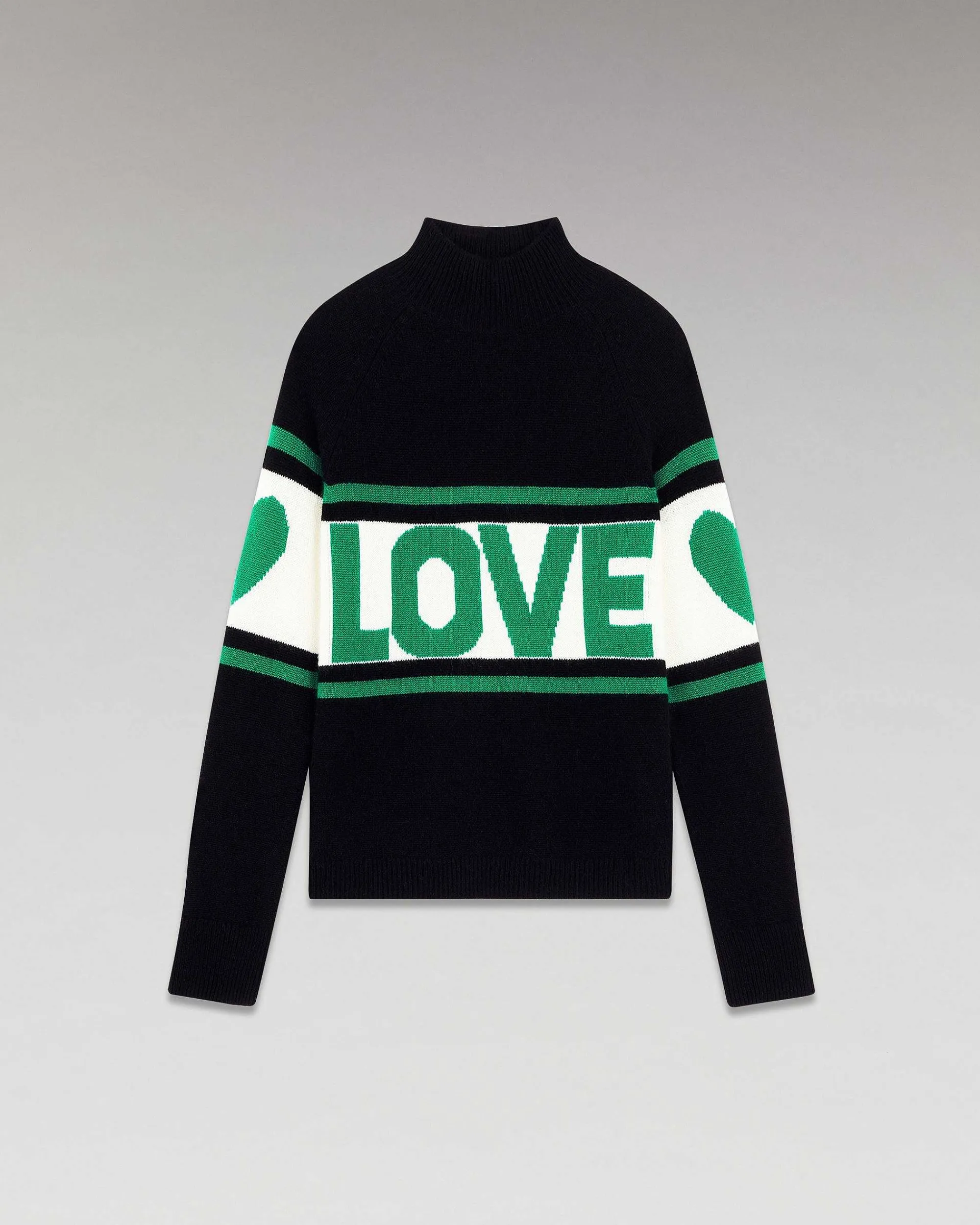 Online FROM FUTURE Pull Col Montant Bande Love Noir