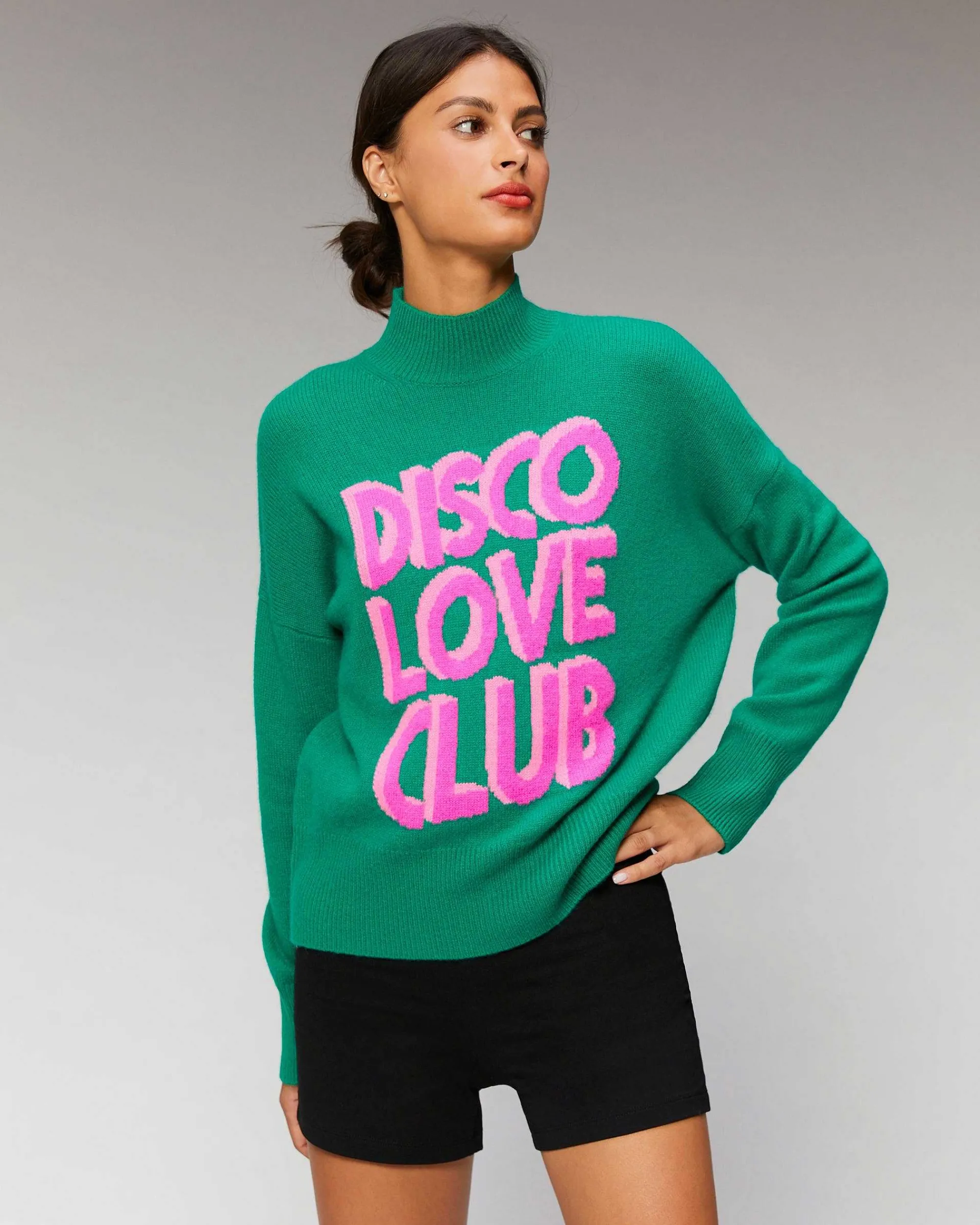 Discount FROM FUTURE Pull Col Montant Disco Love Club Winter Green