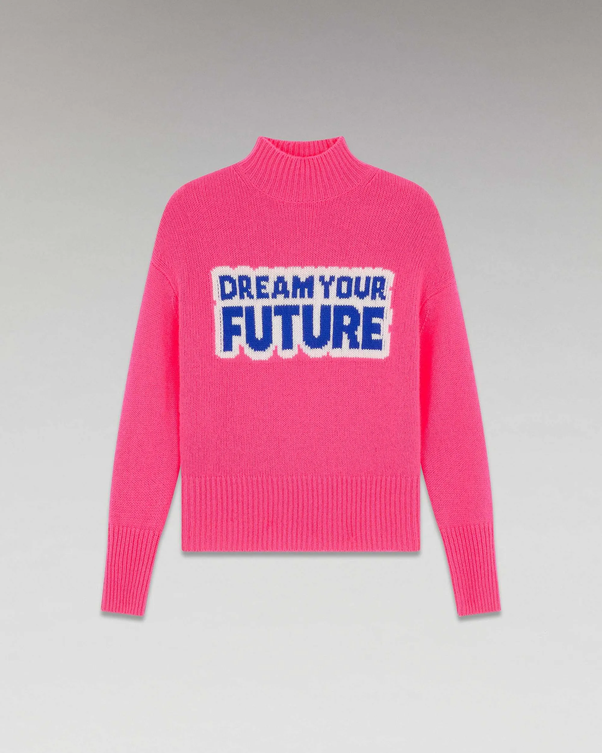 Hot FROM FUTURE Pull Col Montant Dream Your Future Winter Fuschia