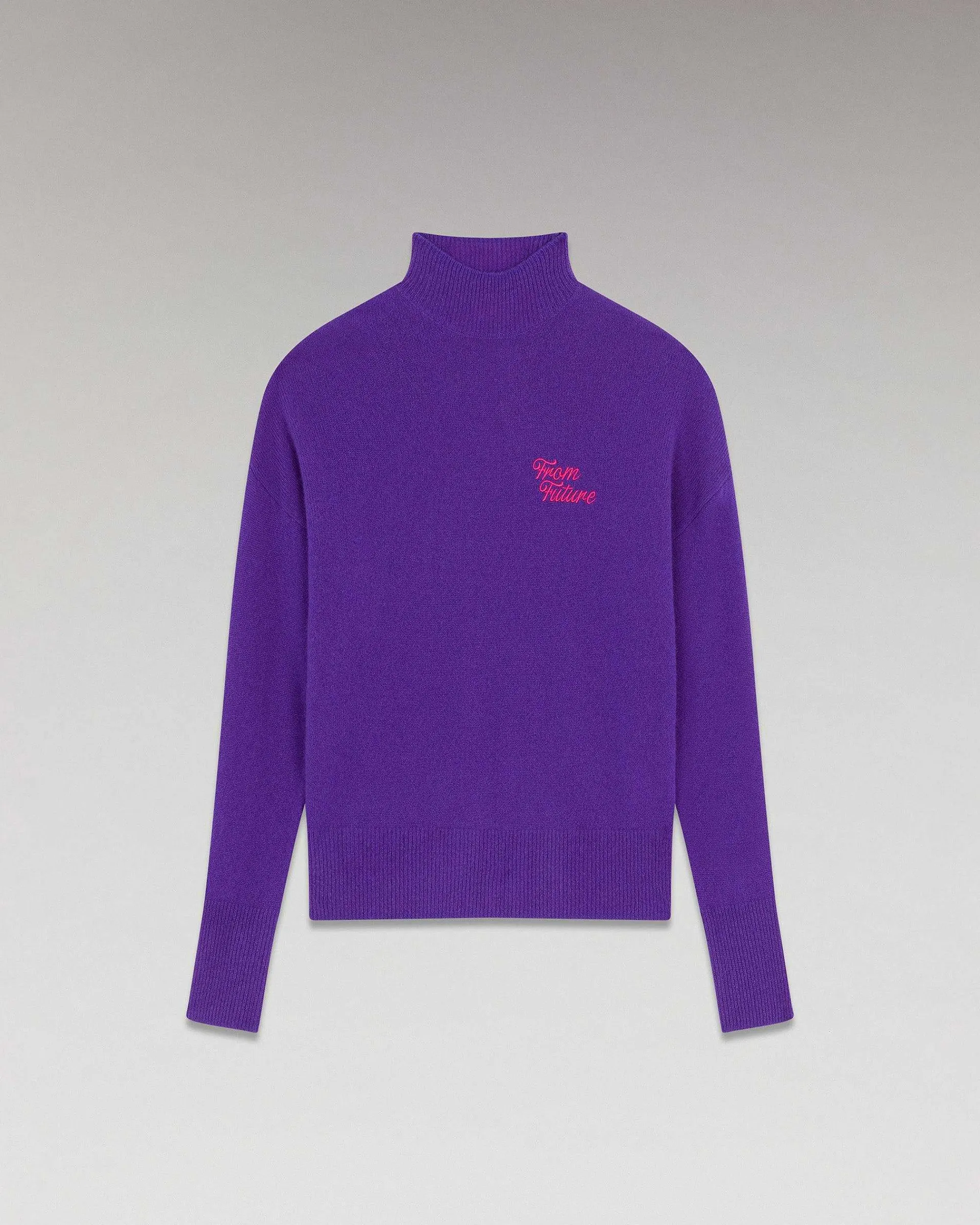 Discount FROM FUTURE Pull Col Montant Future Leger Violet Fluo