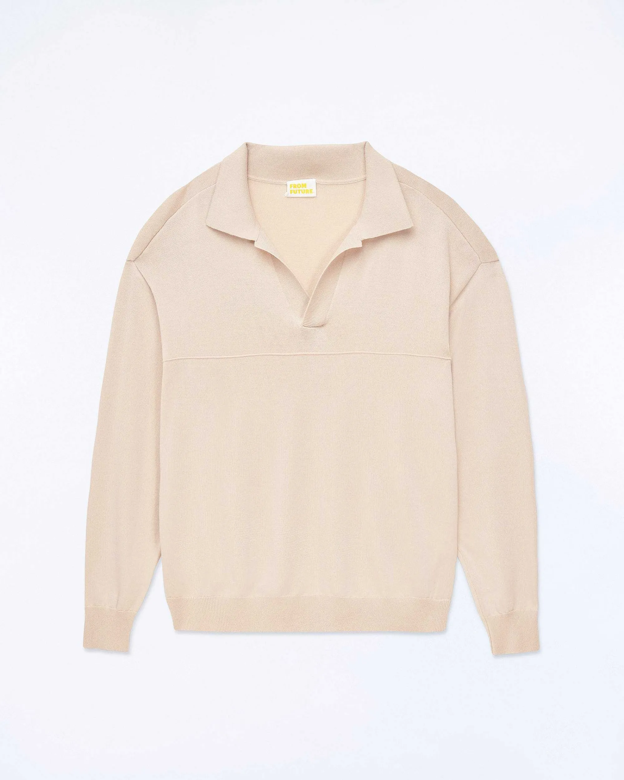 Hot FROM FUTURE Pull Col Polo Light Beige