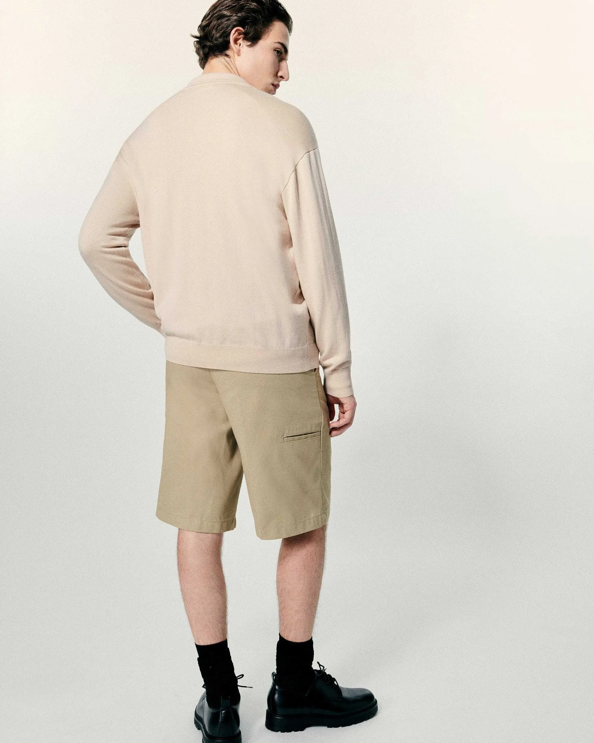 Hot FROM FUTURE Pull Col Polo Light Beige