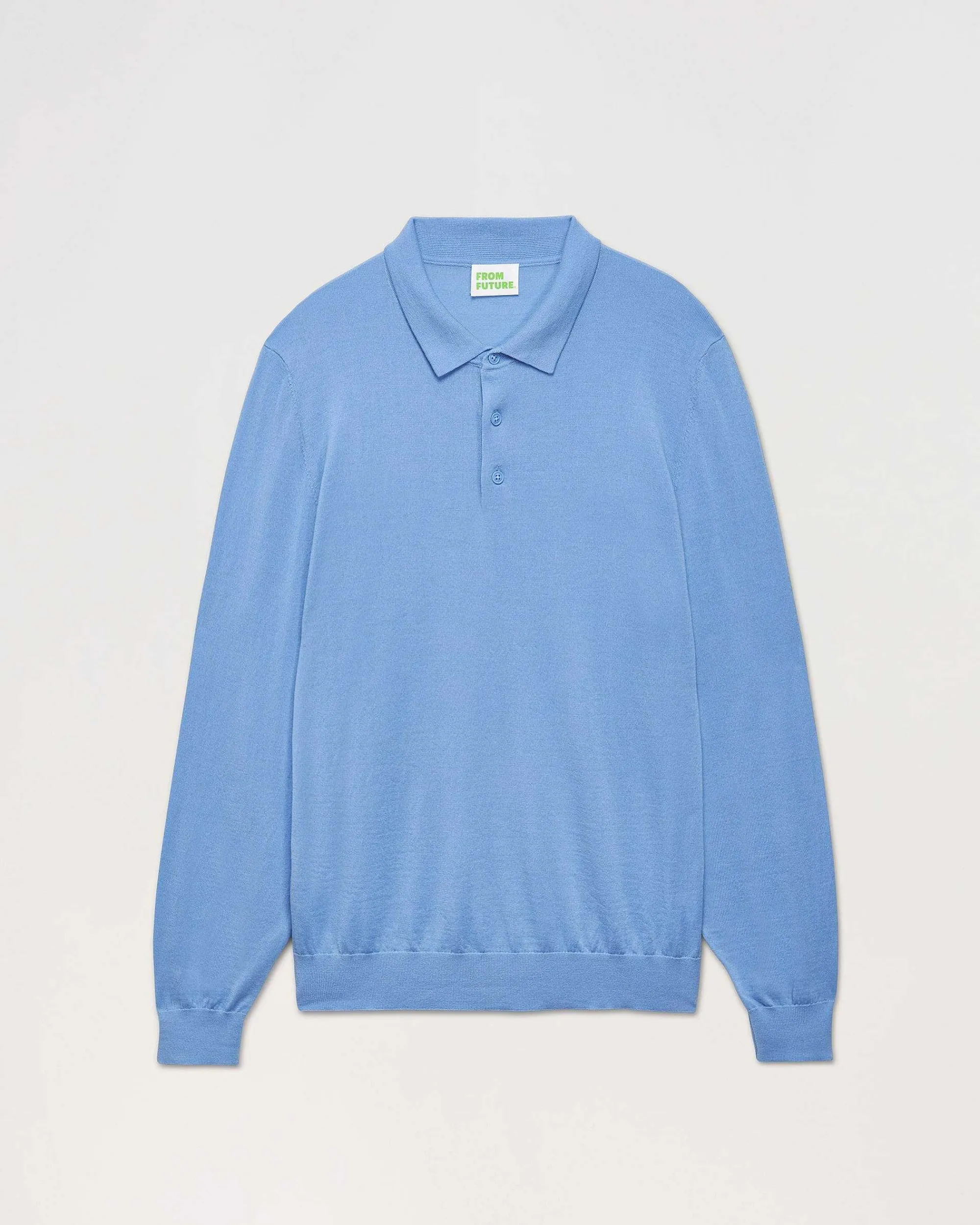 Discount FROM FUTURE Pull Col Polo Basique Sunrise Blue