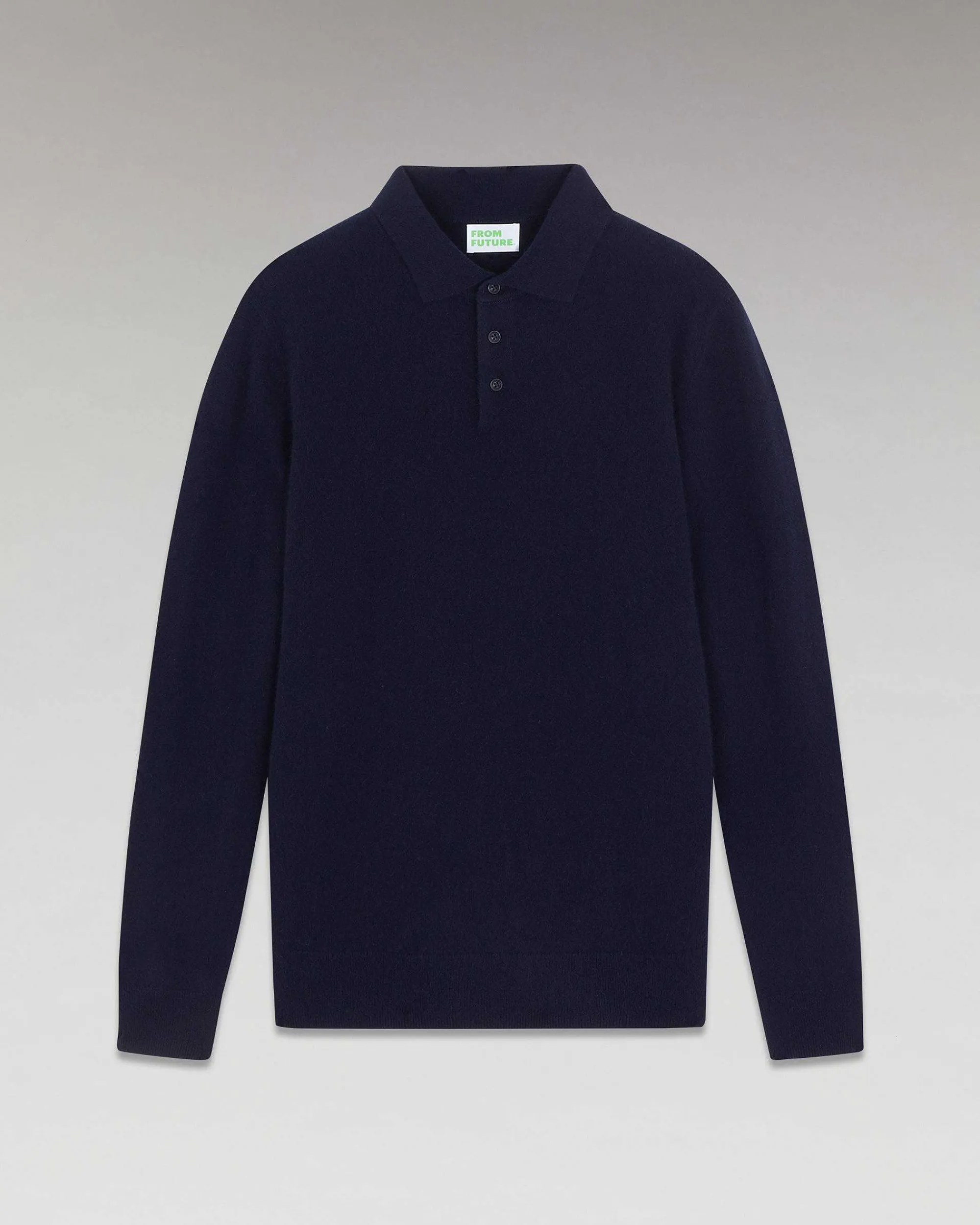 Shop FROM FUTURE Pull Col Polo Basique Navy