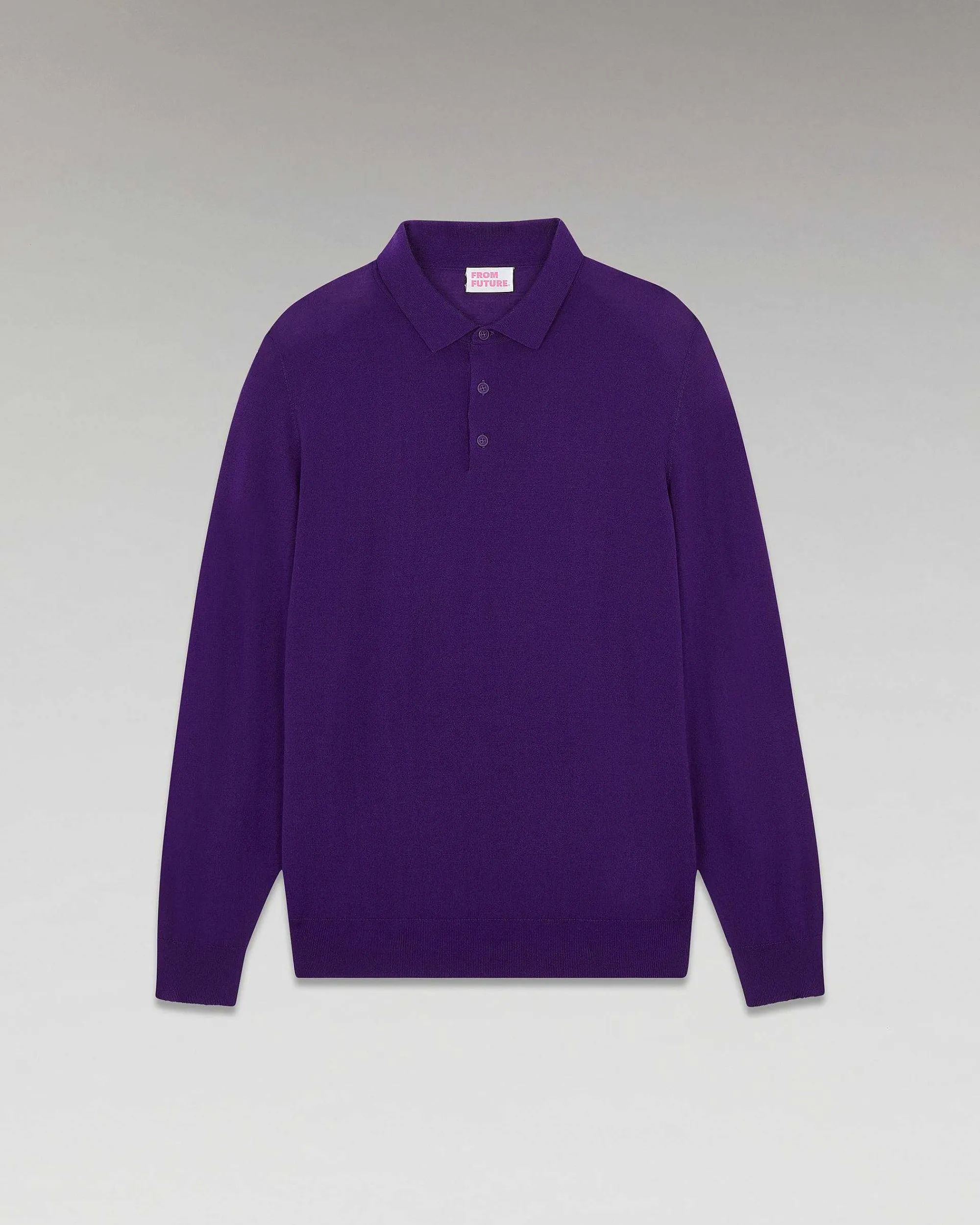 Flash Sale FROM FUTURE Pull Col Polo Basique Intense Purple