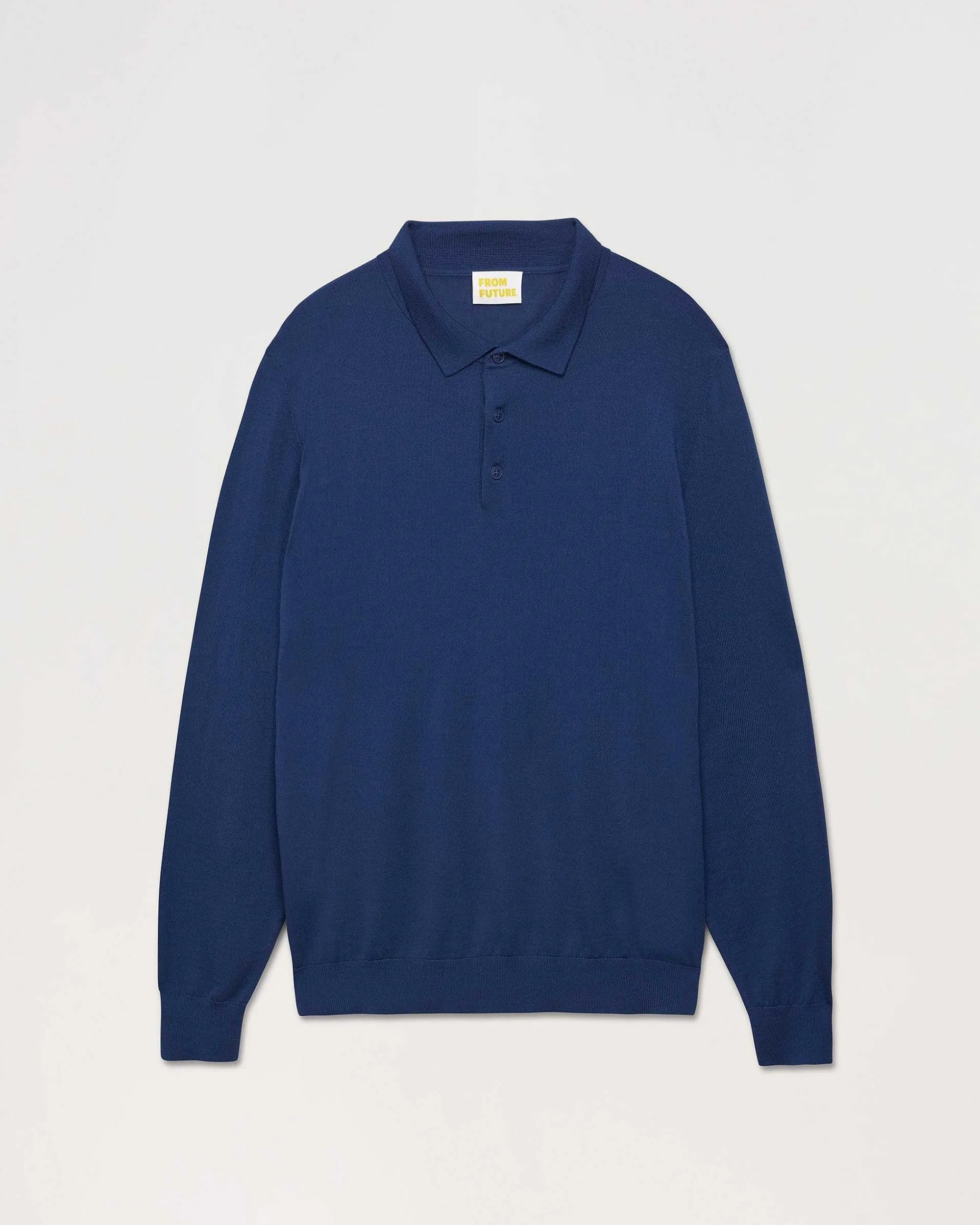 Flash Sale FROM FUTURE Pull Col Polo Basique Midnight Blue