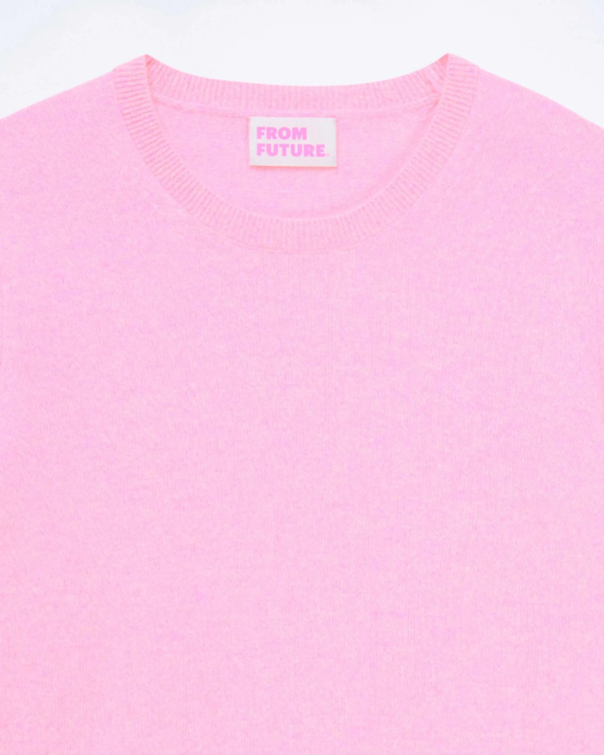 Cheap FROM FUTURE Pull Col Rond Magic Pink Mouline