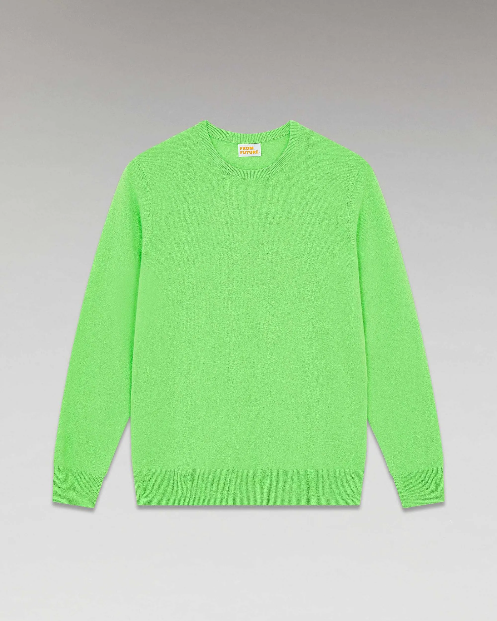 Flash Sale FROM FUTURE Pull Col Rond Basique Vert Fluo