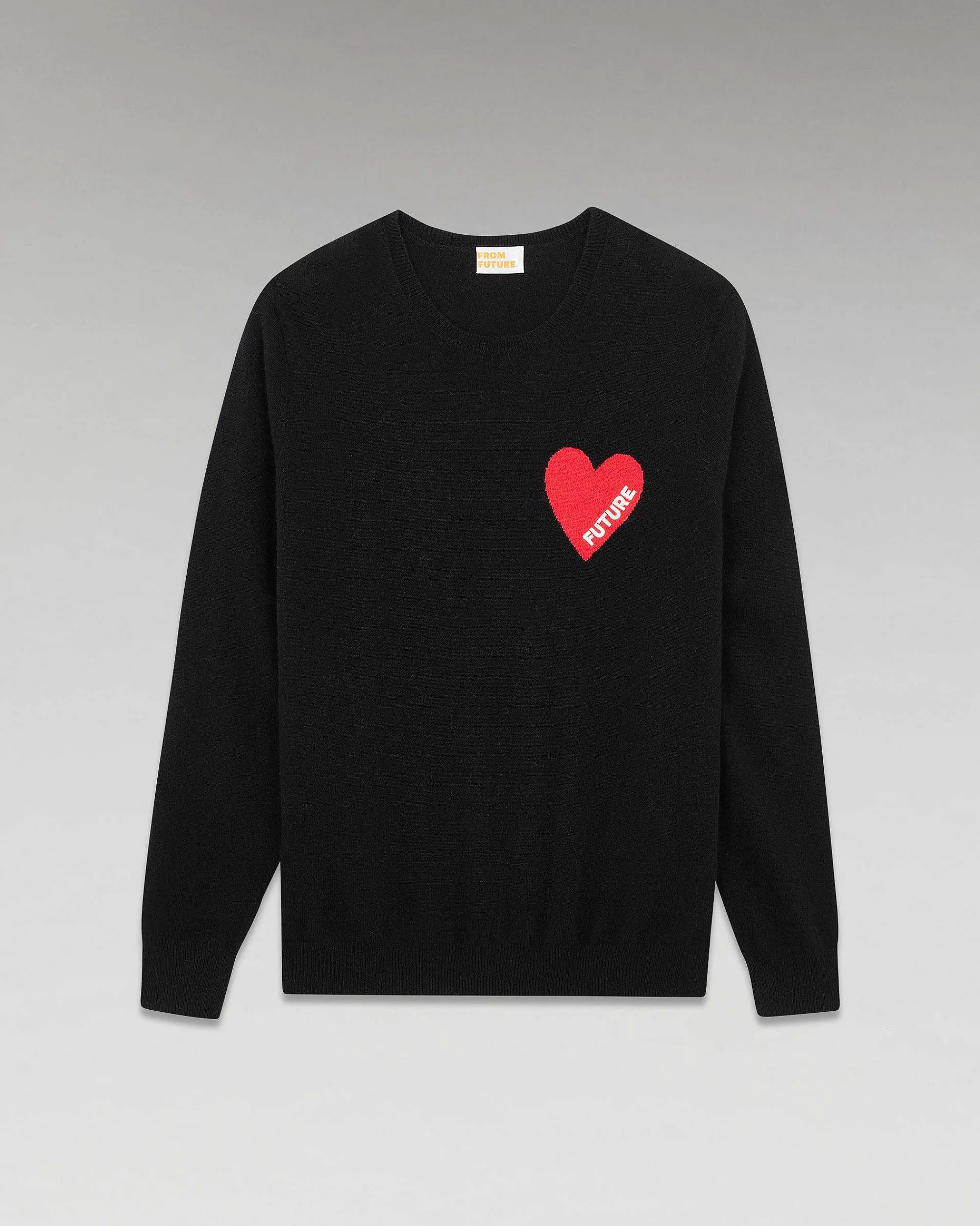 Online FROM FUTURE Pull Col Rond Coeur Noir