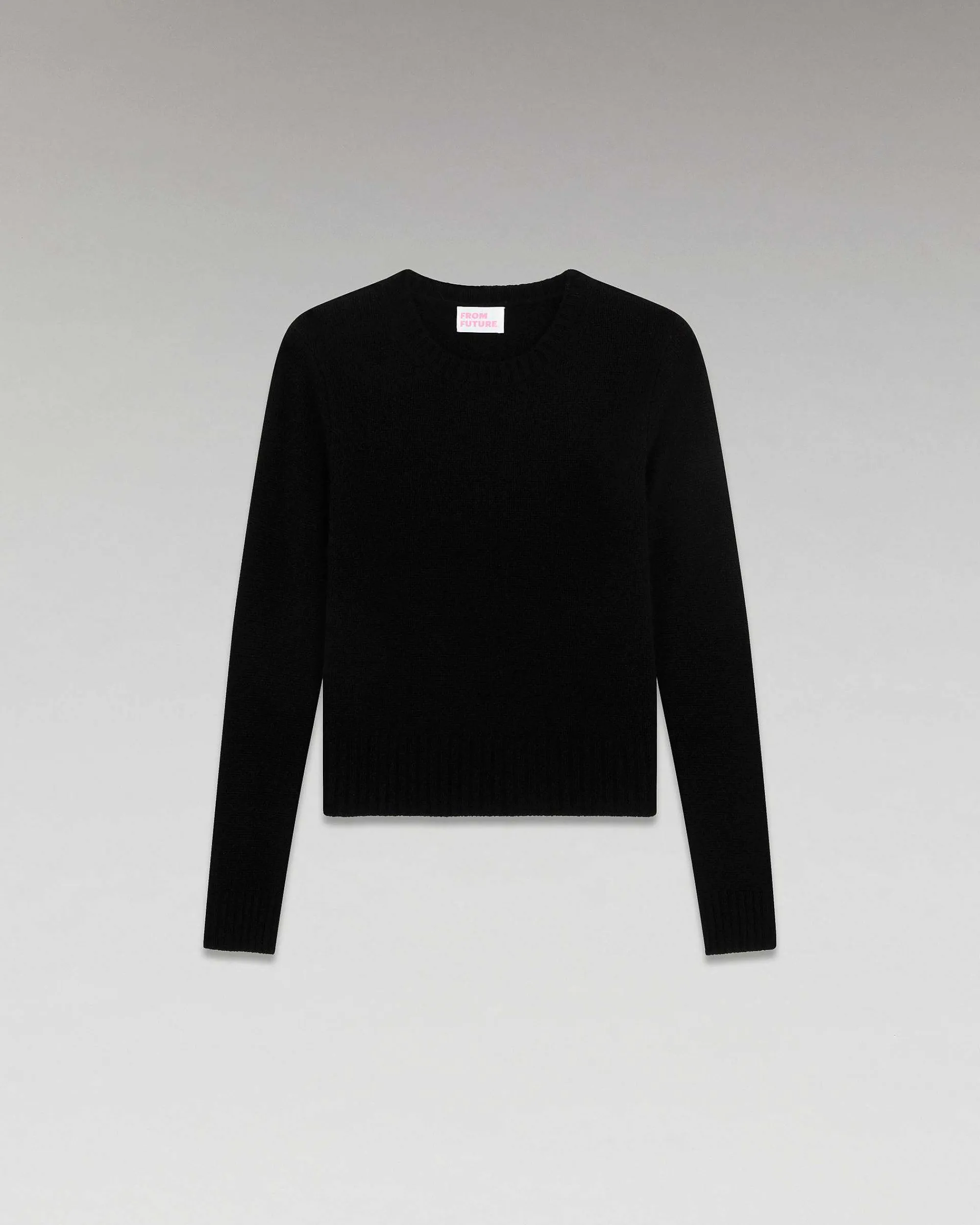 Cheap FROM FUTURE Pull Col Rond Court Noir