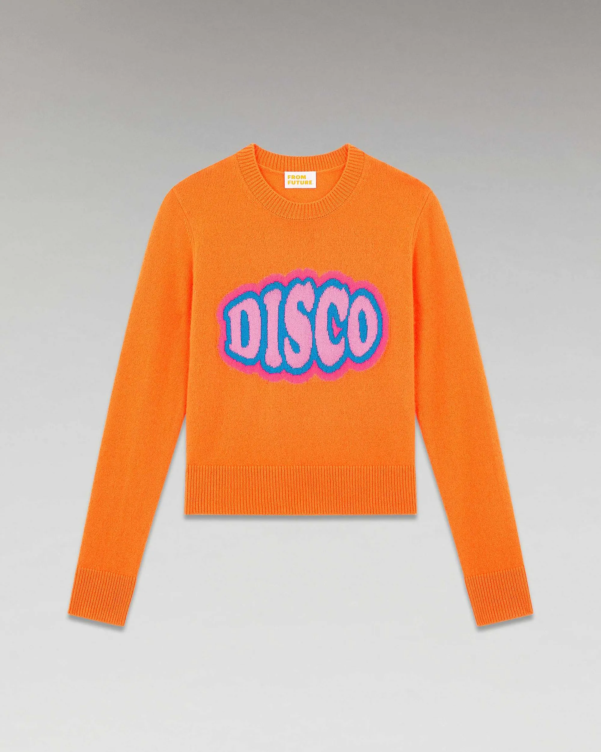 Outlet FROM FUTURE Pull Col Rond Disco Leger Disco Orange