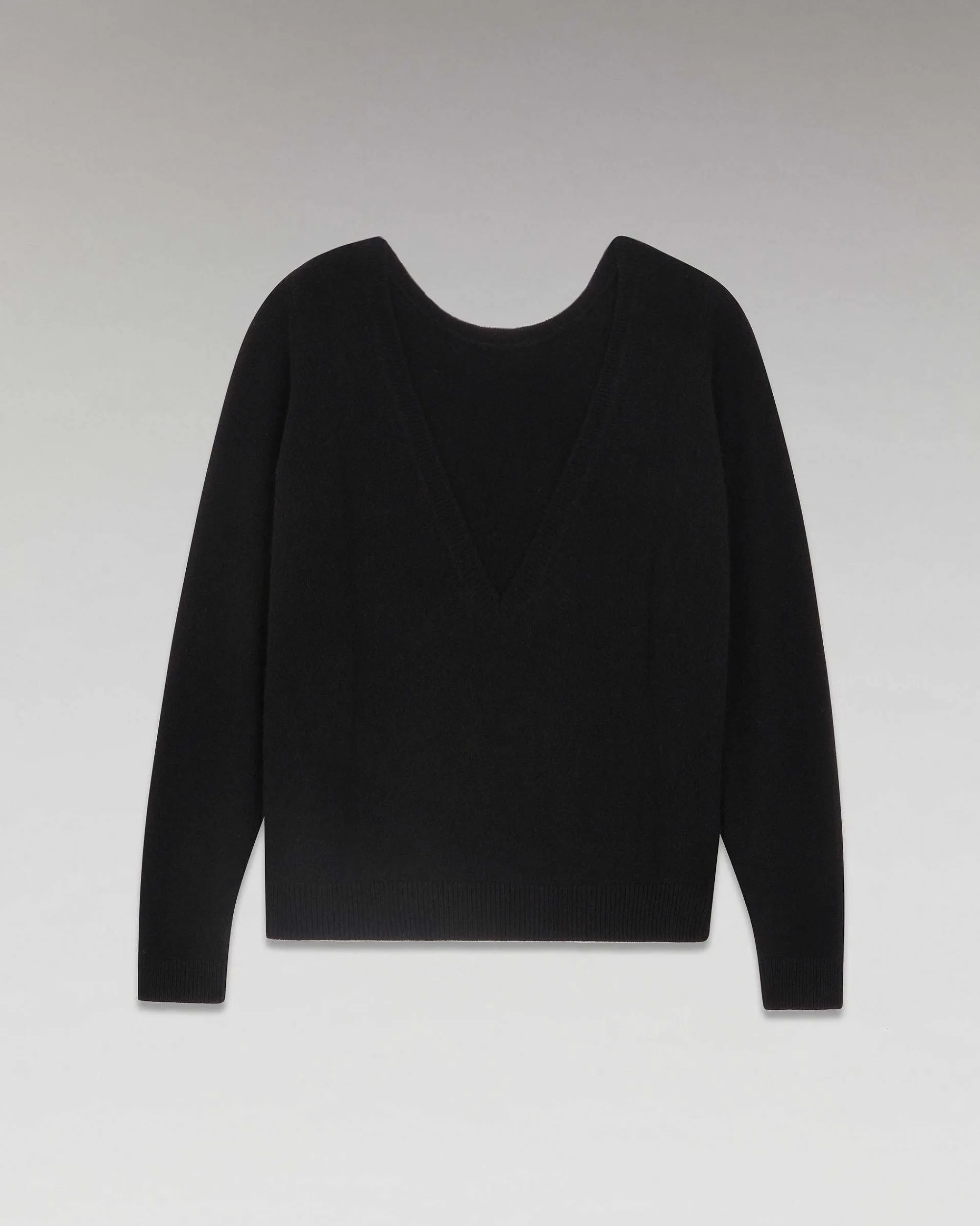 Cheap FROM FUTURE Pull Col Rond Dos Nu Leger Noir