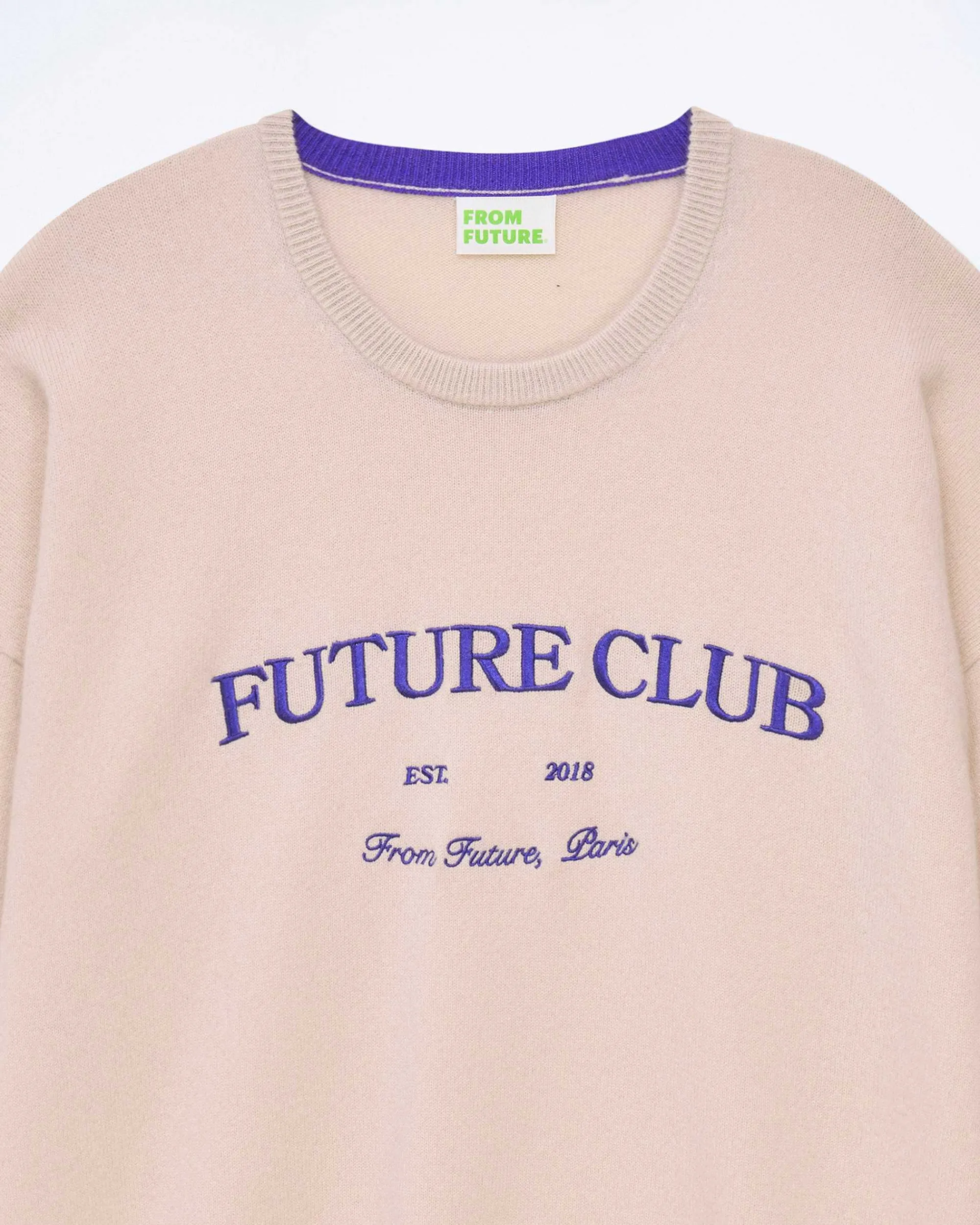 Best FROM FUTURE Pull Col Rond Future Club Light Beige