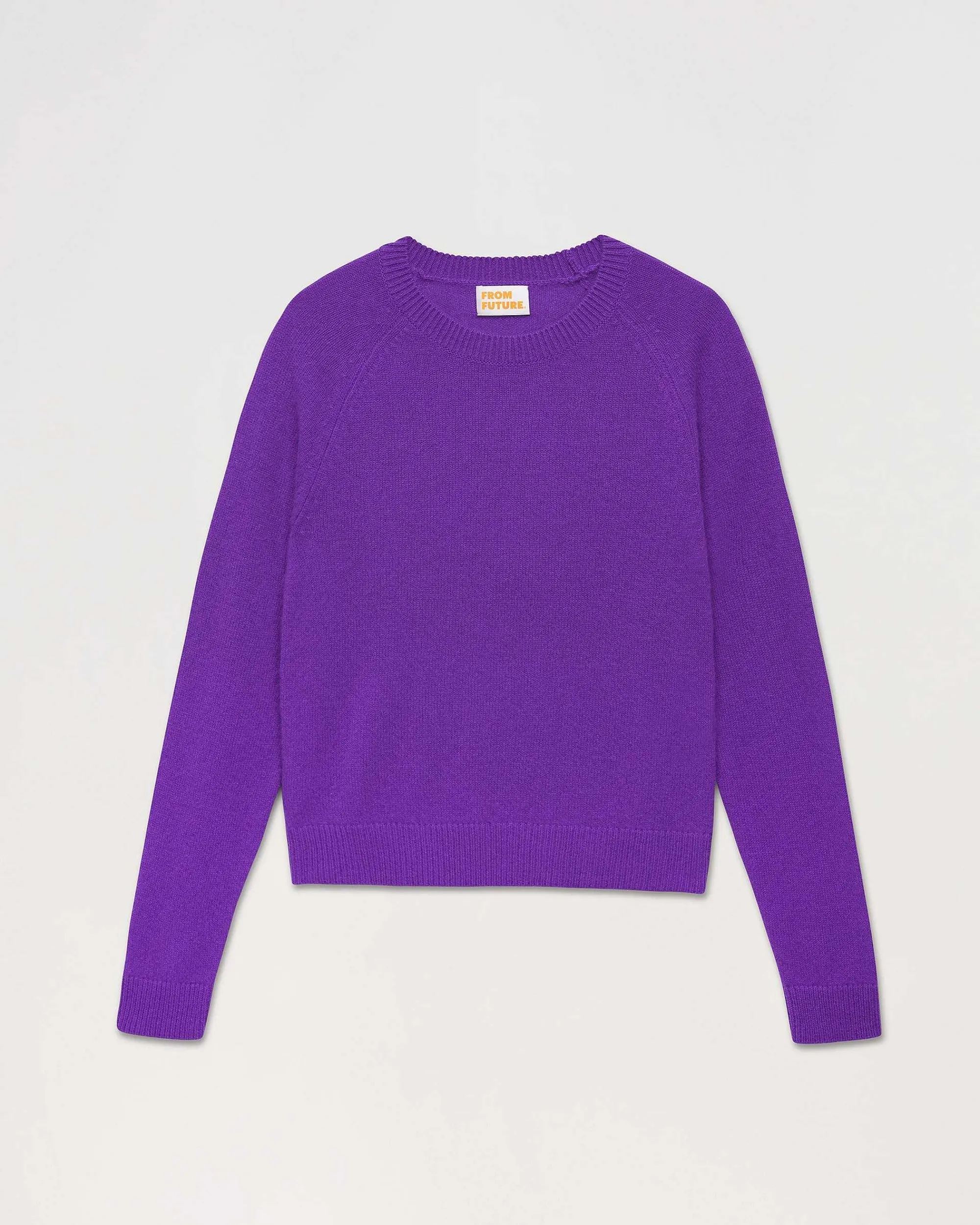 Cheap FROM FUTURE Pull Col Rond Manches Raglan Leger Violet Fluo