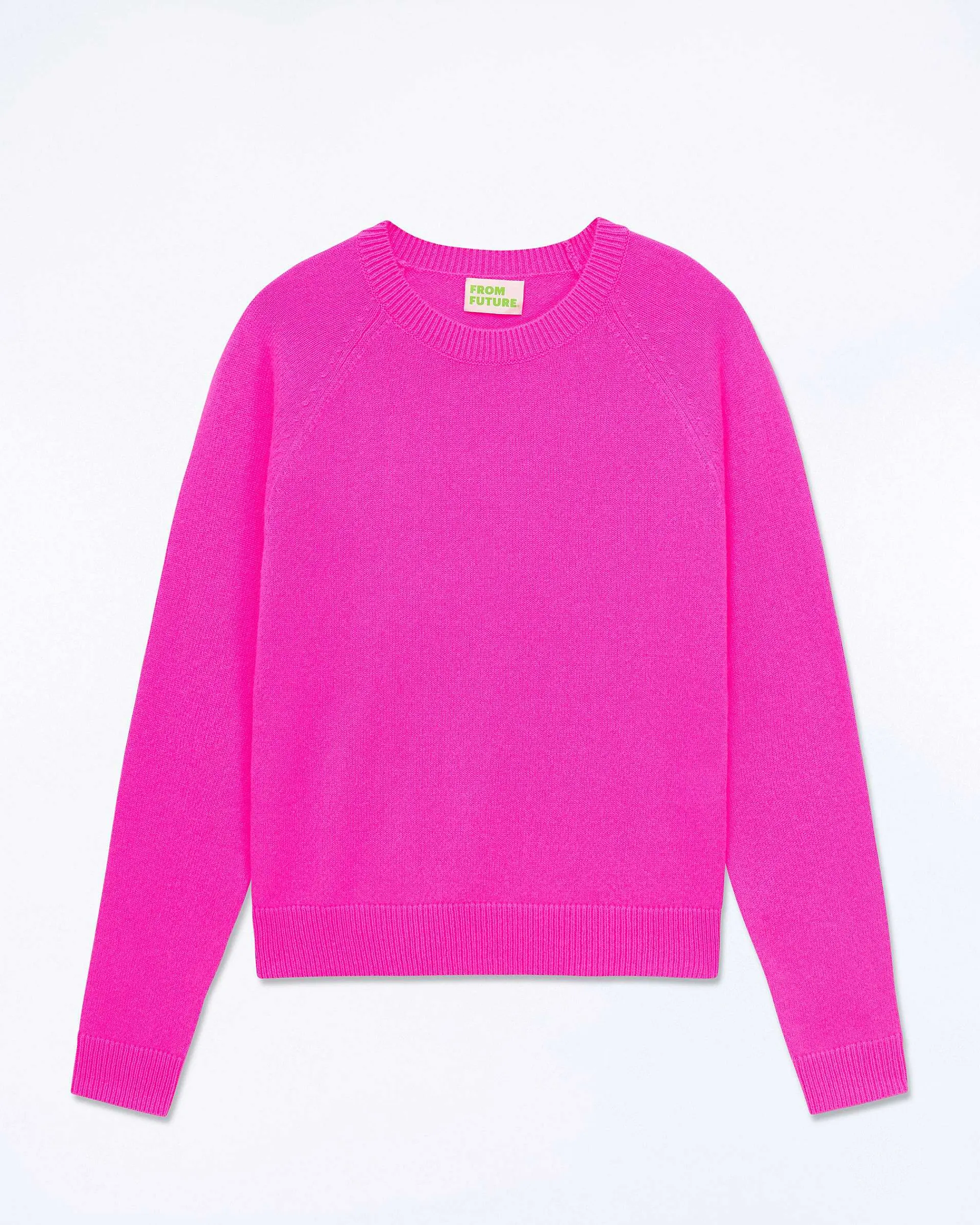 Outlet FROM FUTURE Pull Col Rond Manches Raglan Light Fruity Pink